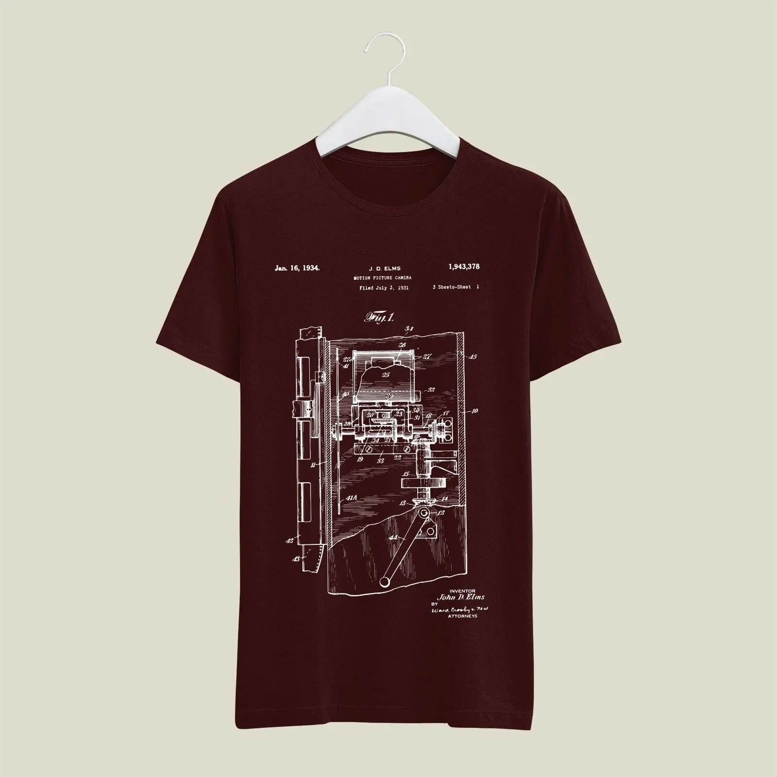 Camera Patent T-Shirt T-CMP24 Desichalchitra