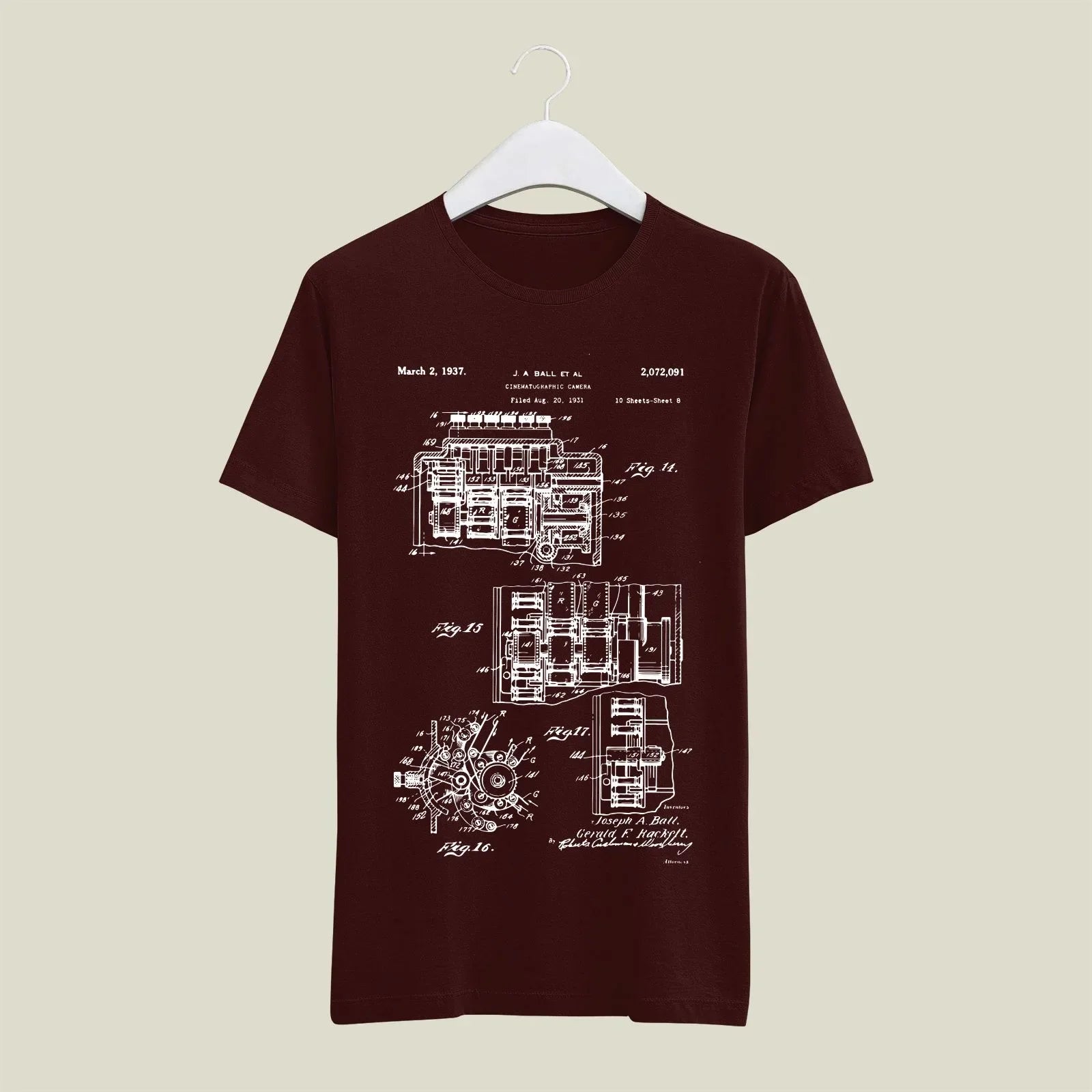 Camera Patent T-Shirt T-CMP55 Desichalchitra