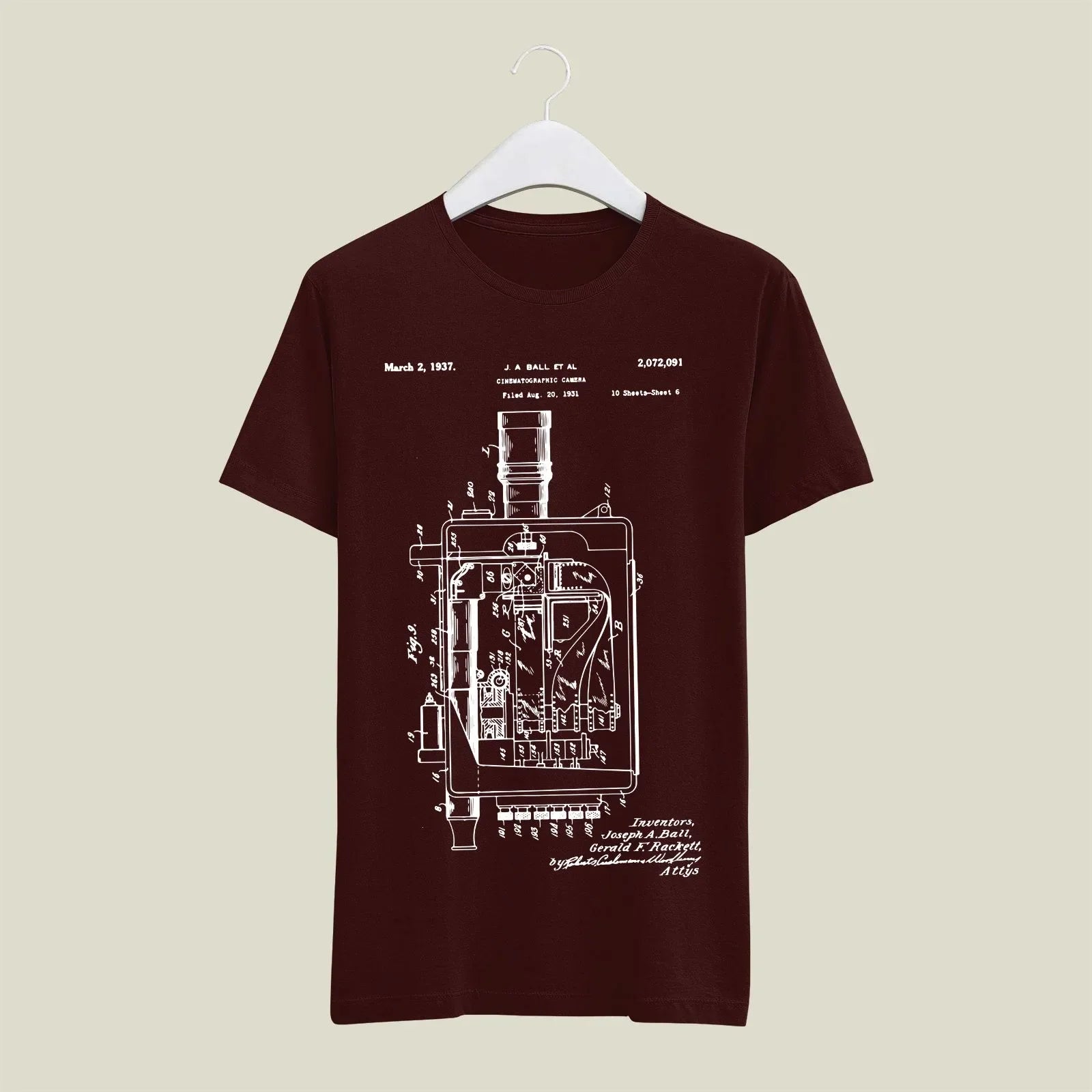 Camera Patent T-Shirt T-CMP57 Desichalchitra