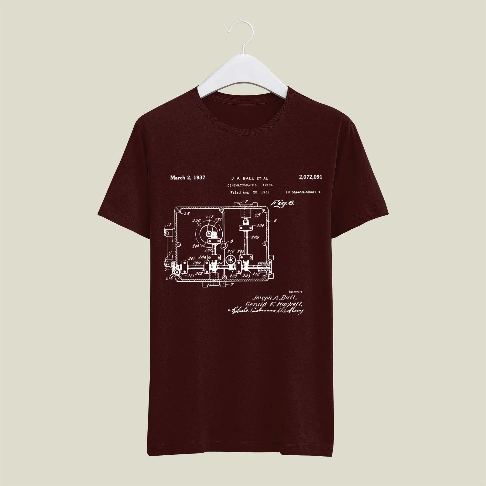 Camera Patent T-Shirt T-CMP63 Desichalchitra