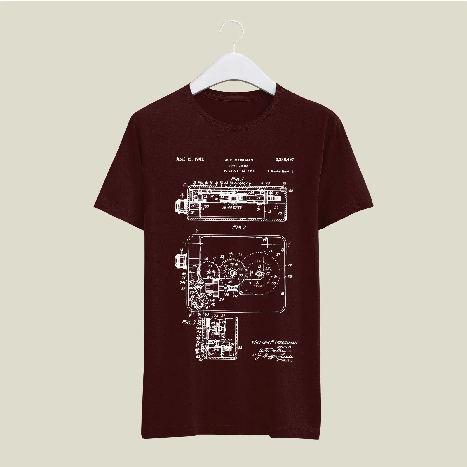 Camera Patent T-Shirt T-CMP97 Desichalchitra