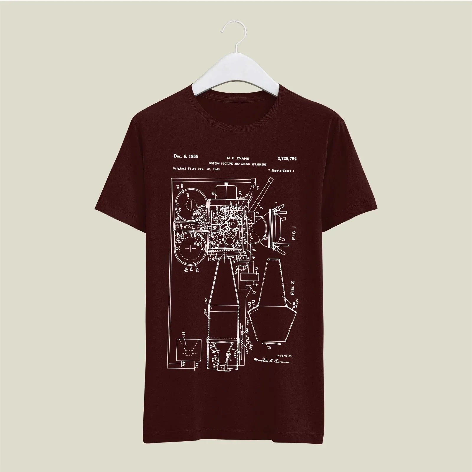 Camera Patent T-Shirt T-CMP124 Desichalchitra