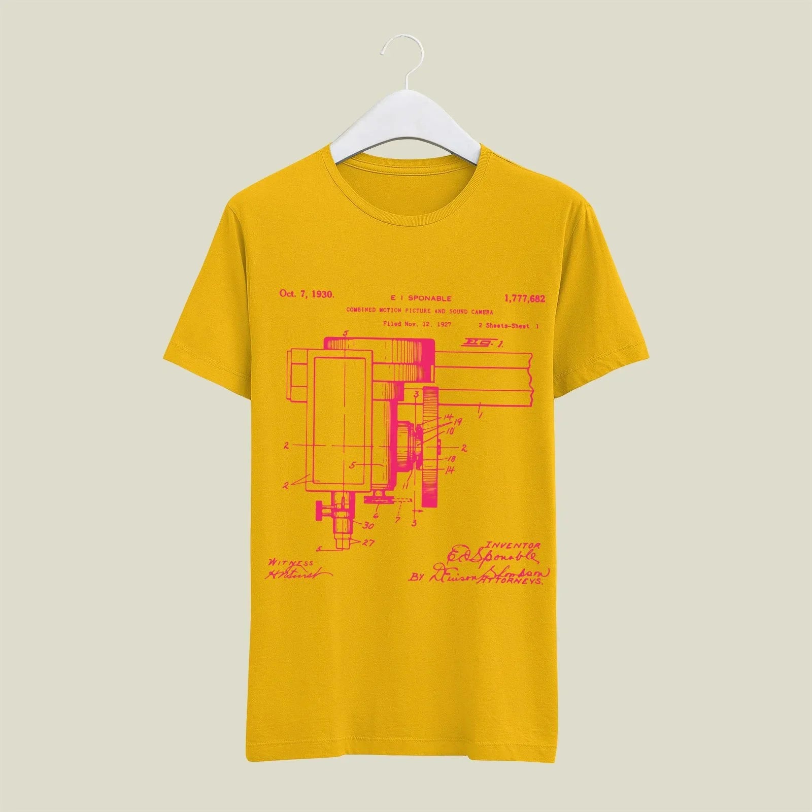 Camera Patent T-Shirt T-CMP69 Desichalchitra