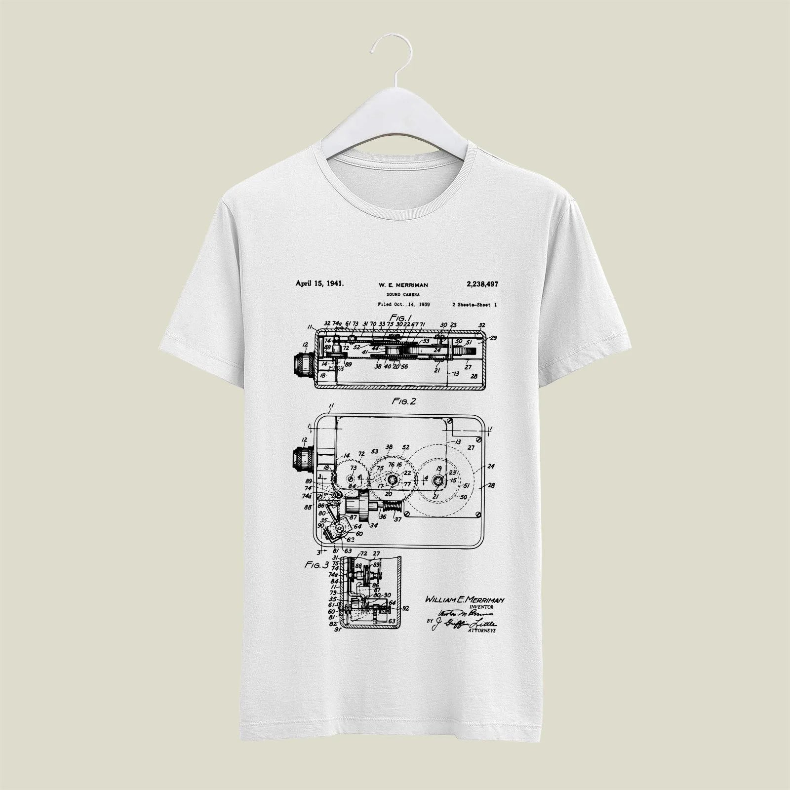 Camera Patent T-Shirt T-CMP35 Desichalchitra