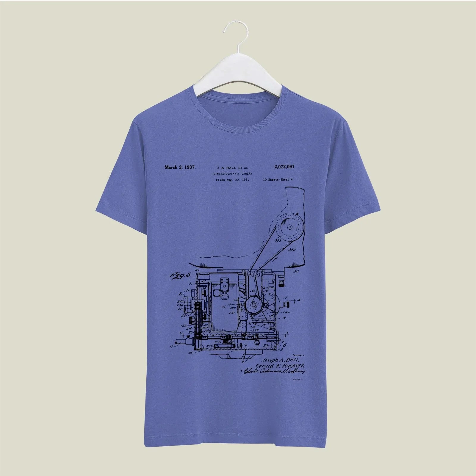 Camera Patent T-Shirt T-CMP108 Desichalchitra