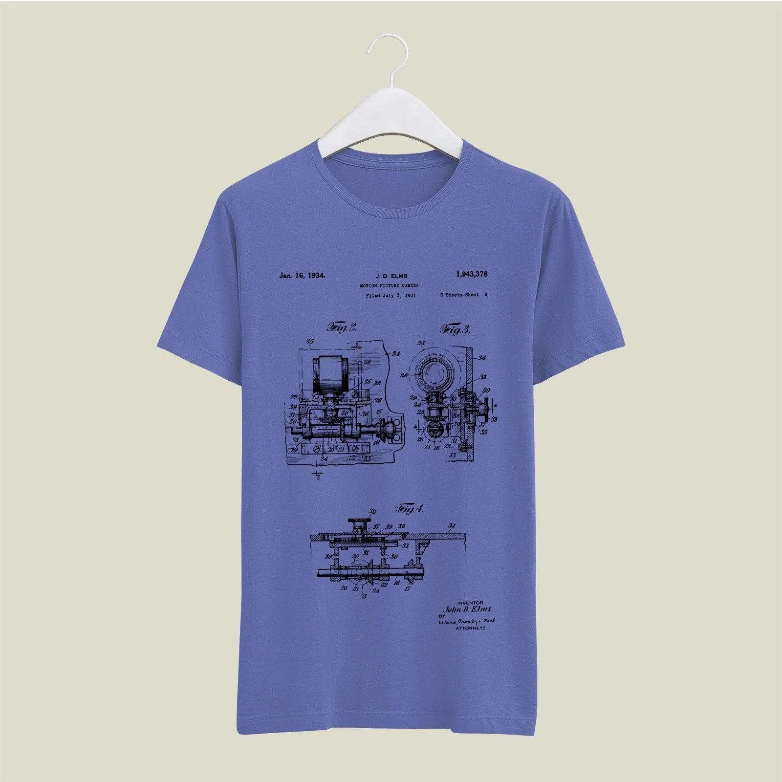 Camera Patent T-Shirt T-CMP115 Desichalchitra