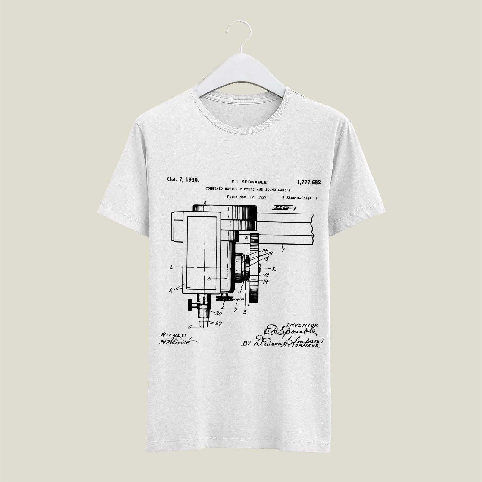 Camera Patent T-Shirt T-CMP37 Desichalchitra