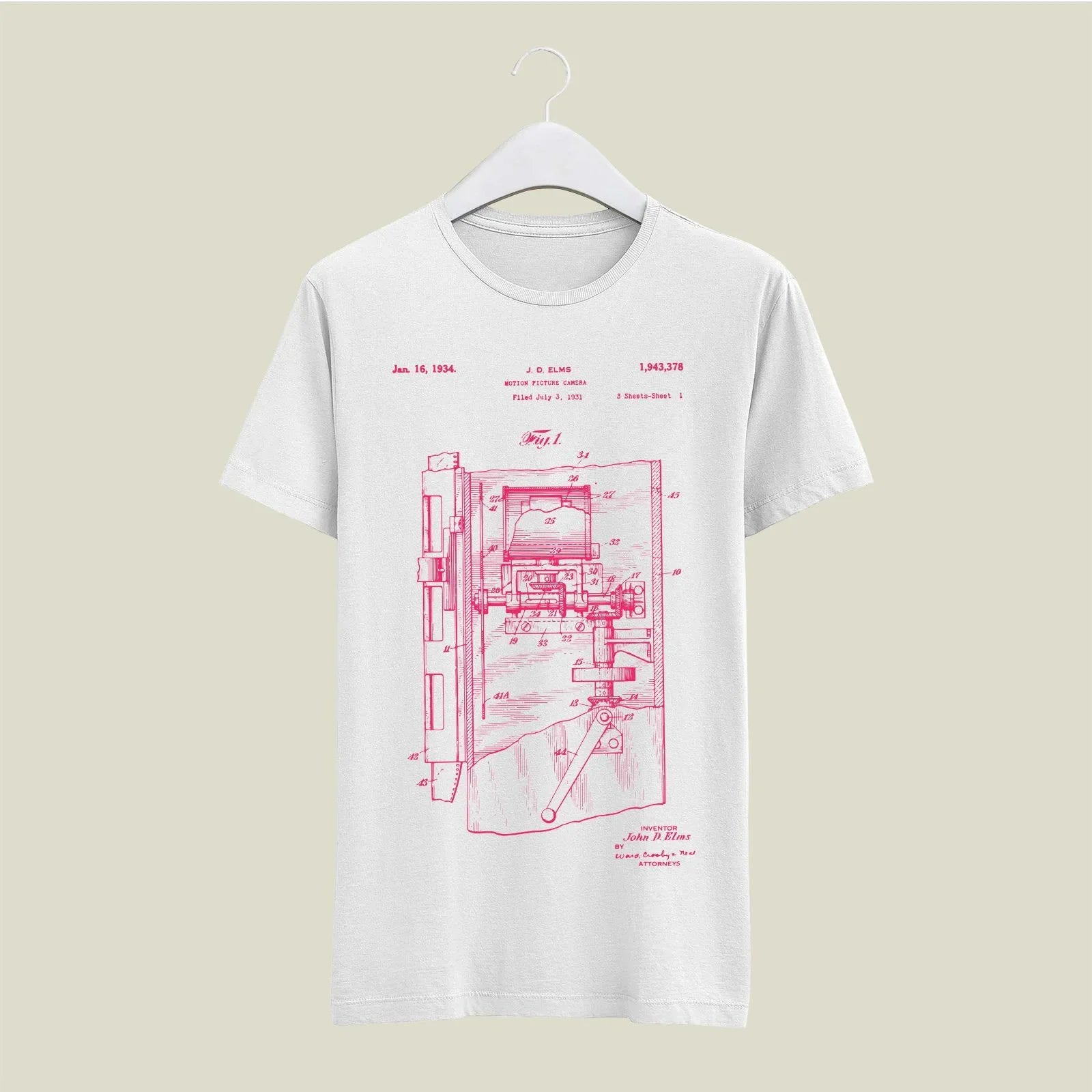 Camera Patent T-Shirt T-CMP100 Desichalchitra