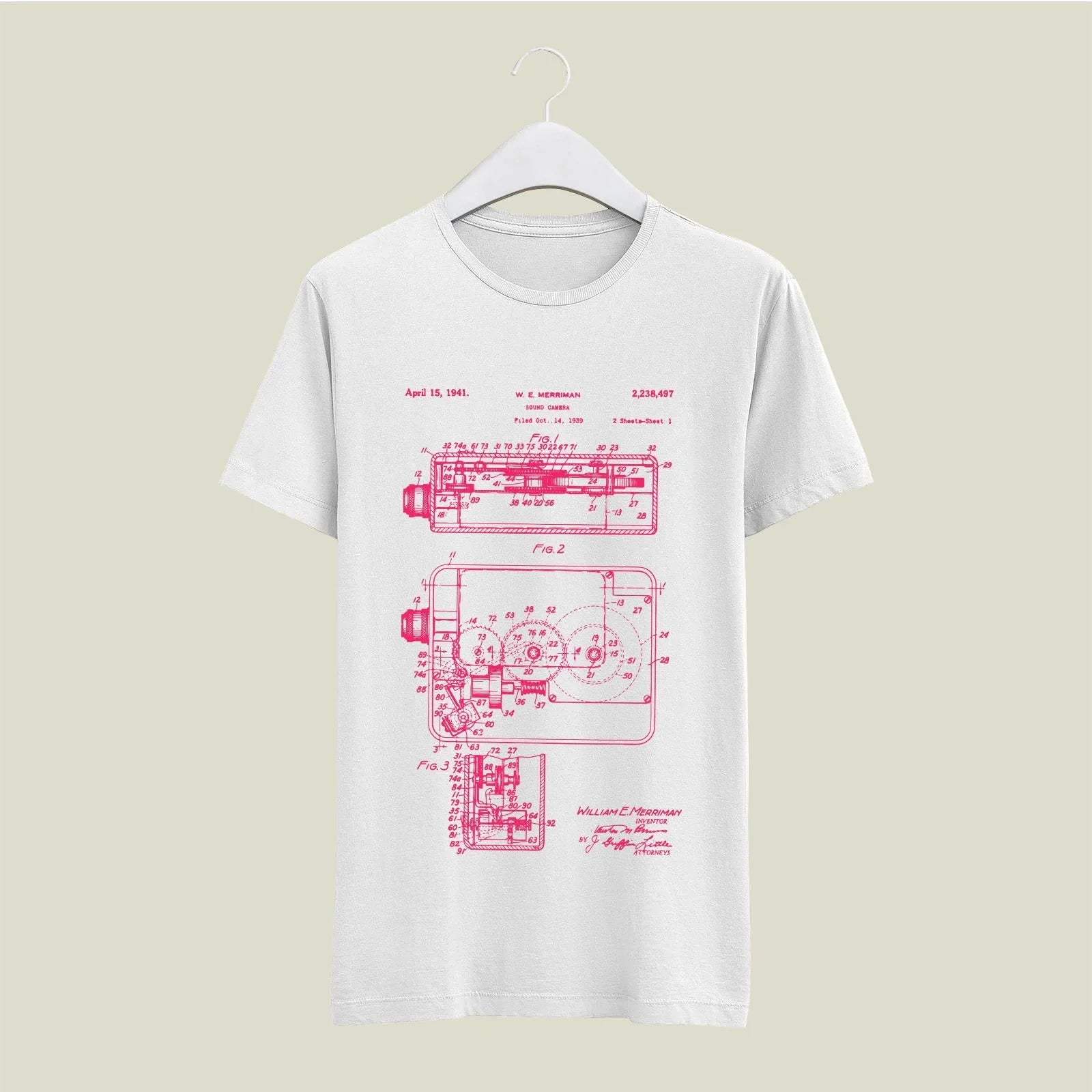 Camera Patent T-Shirt T-CMP126 Desichalchitra