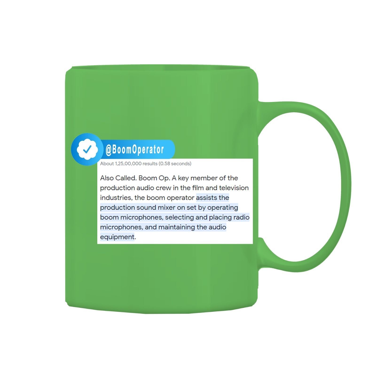 Boom Operator Mug M-BM4 Desichalchitra