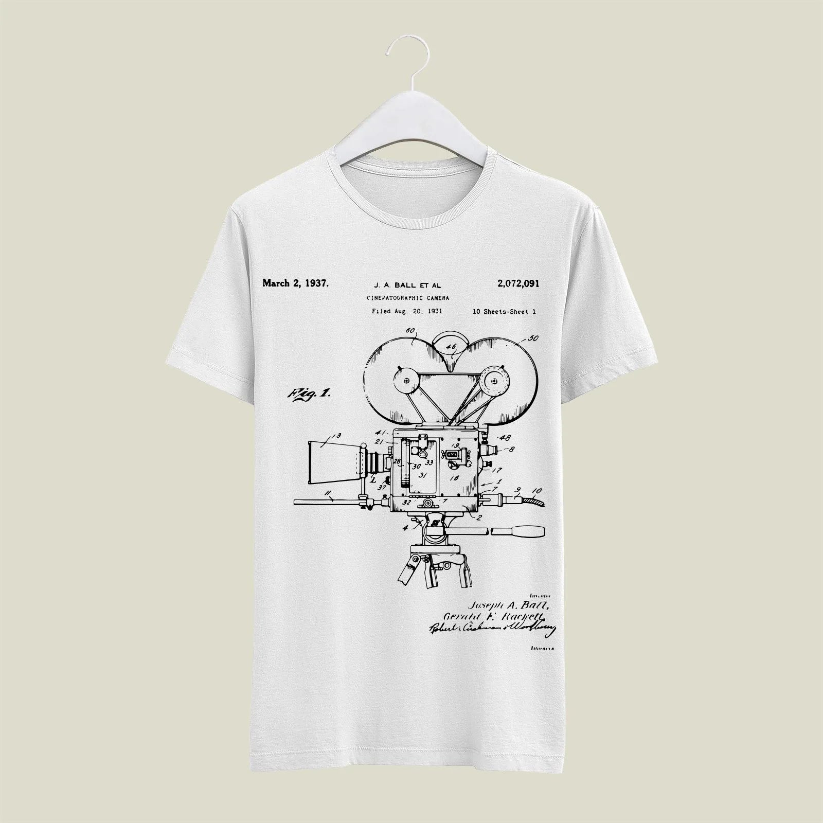 Camera Patent T-Shirt T-CMP87 Desichalchitra