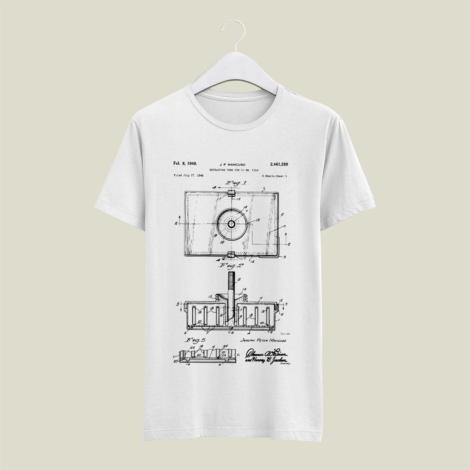 Camera Patent T-Shirt T-CMP40 Desichalchitra