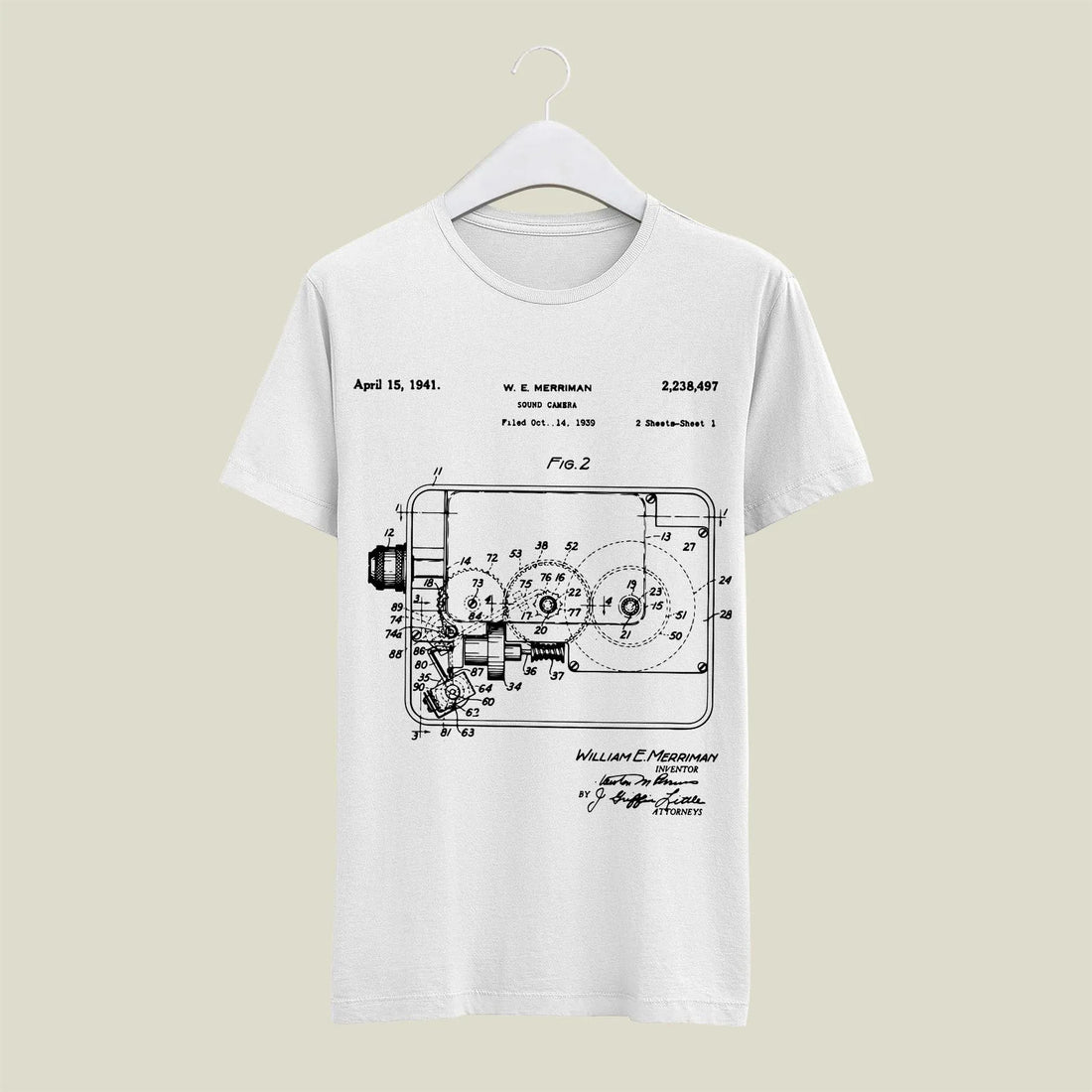 Camera Patent T-Shirt T-CMP92 Desichalchitra