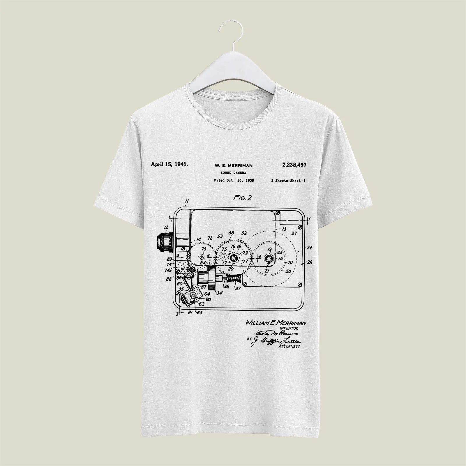 Camera Patent T-Shirt T-CMP92 Desichalchitra
