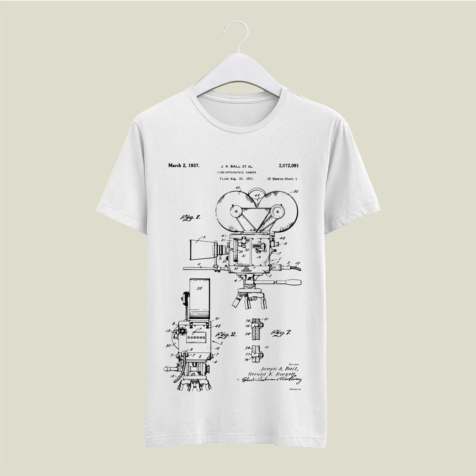 Camera Patent T-Shirt T-CMP103 Desichalchitra