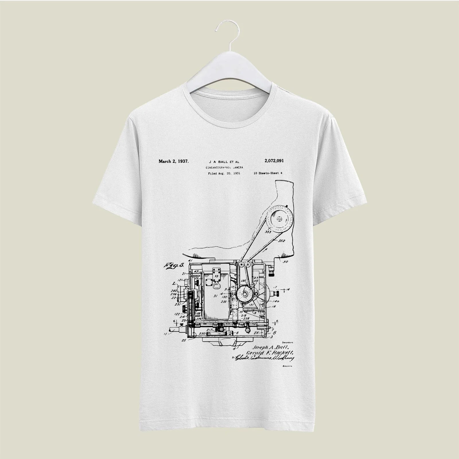 Camera Patent T-Shirt T-CMP108 Desichalchitra