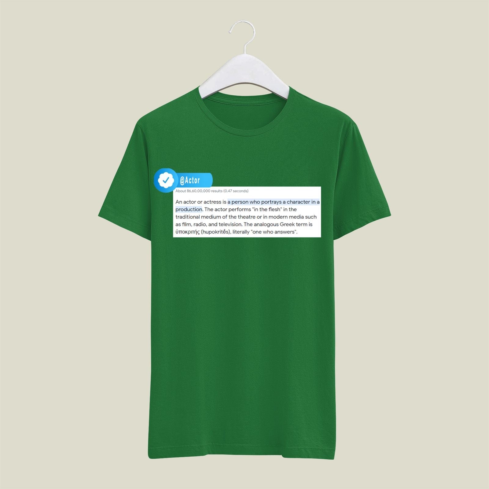 Actor T-Shirt T-AC4 Desichalchitra