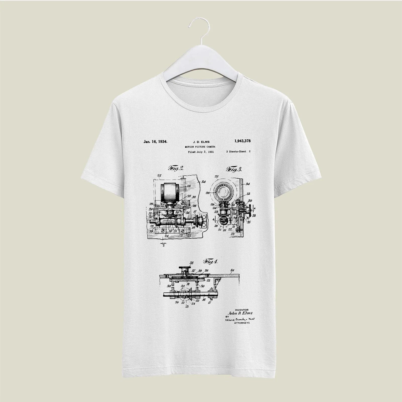 Camera Patent T-Shirt T-CMP115 Desichalchitra