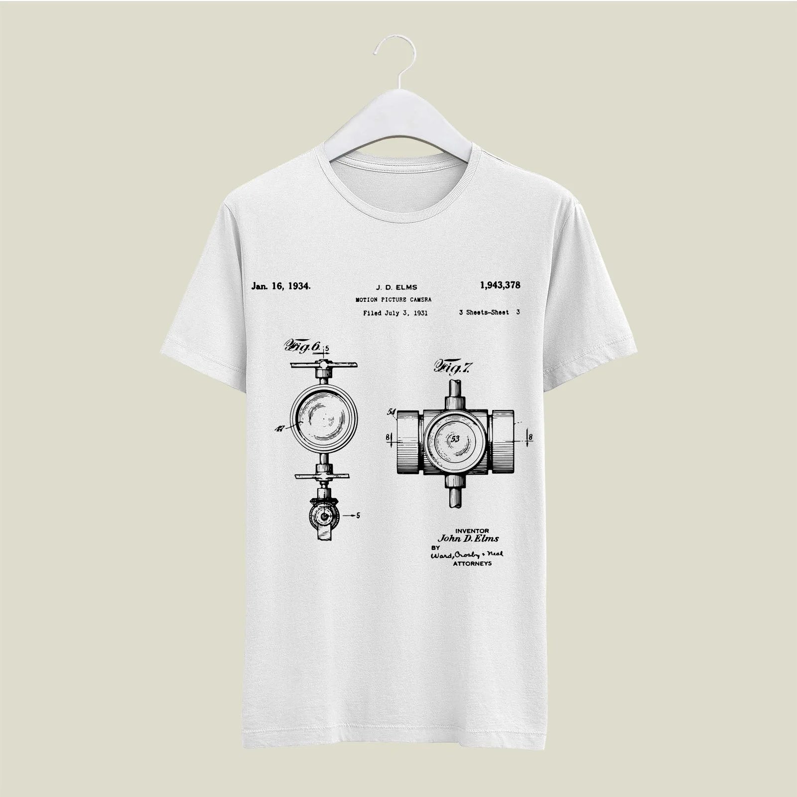 Camera Patent T-Shirt T-CMP118 Desichalchitra