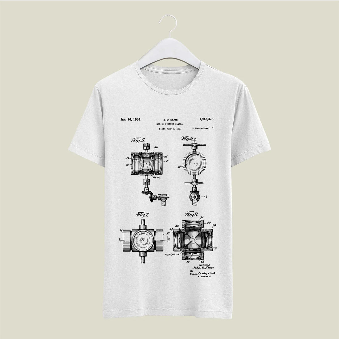 Camera Patent T-Shirt T-CMP123 Desichalchitra