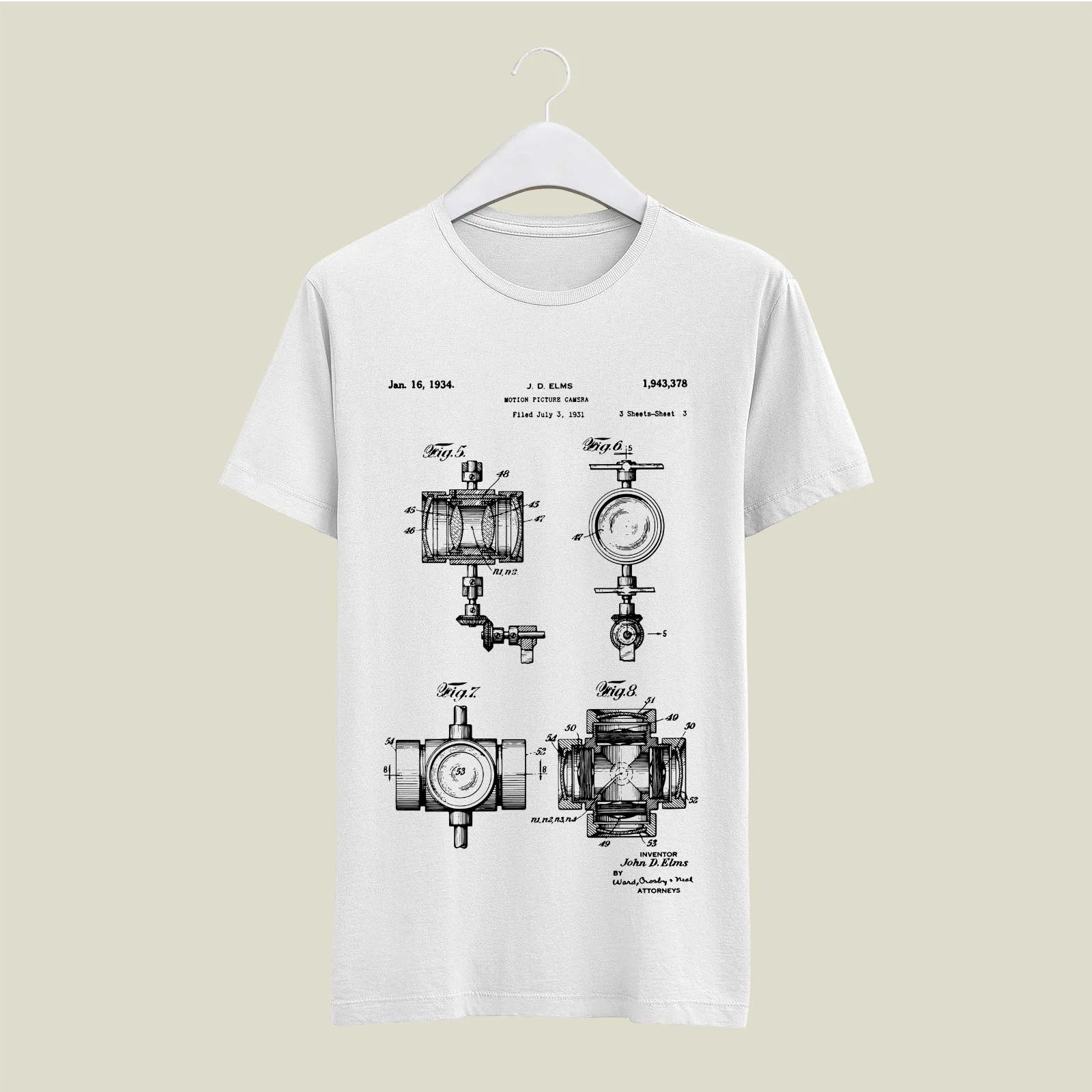 Camera Patent T-Shirt T-CMP123 Desichalchitra
