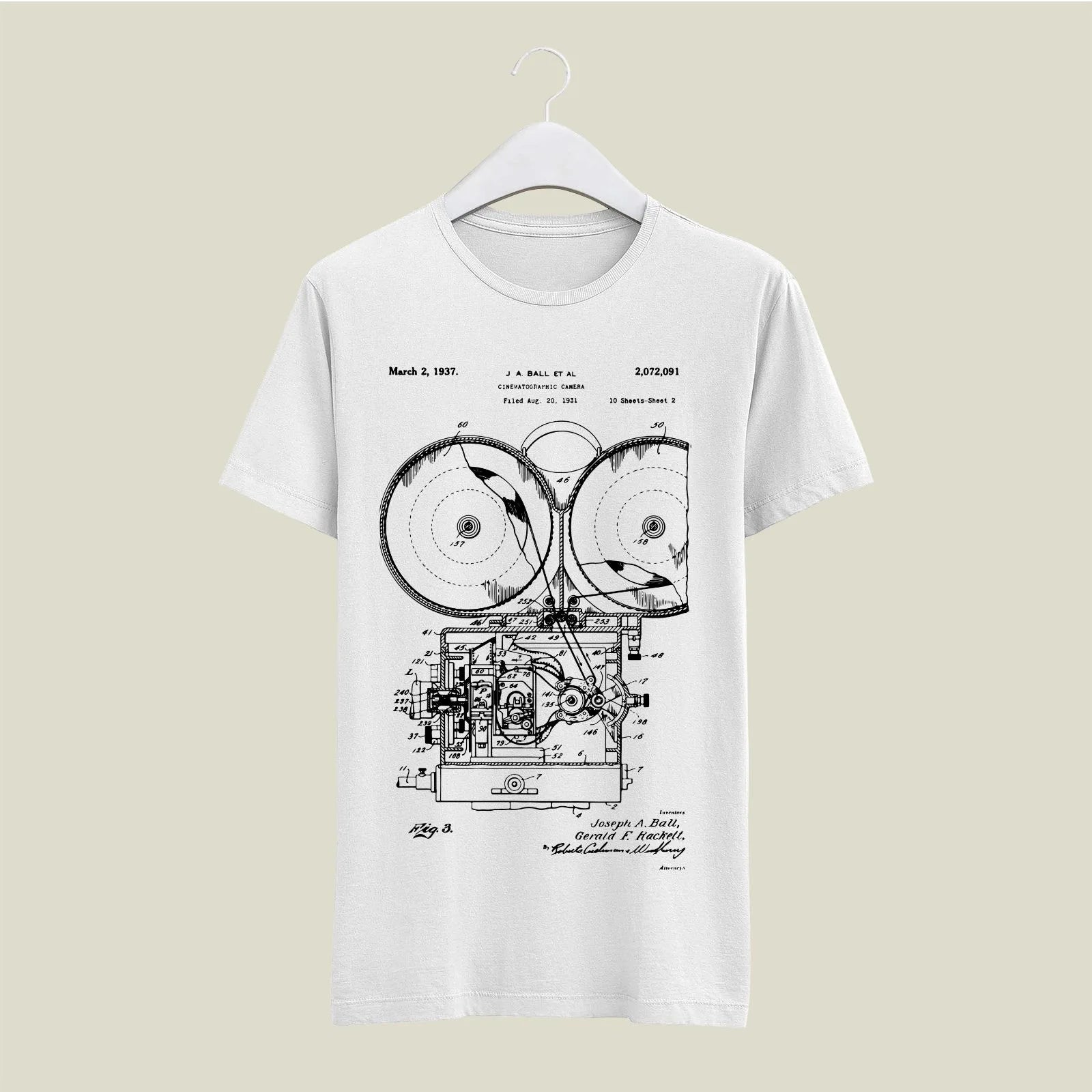 Camera Patent T-Shirt T-CMP125 Desichalchitra