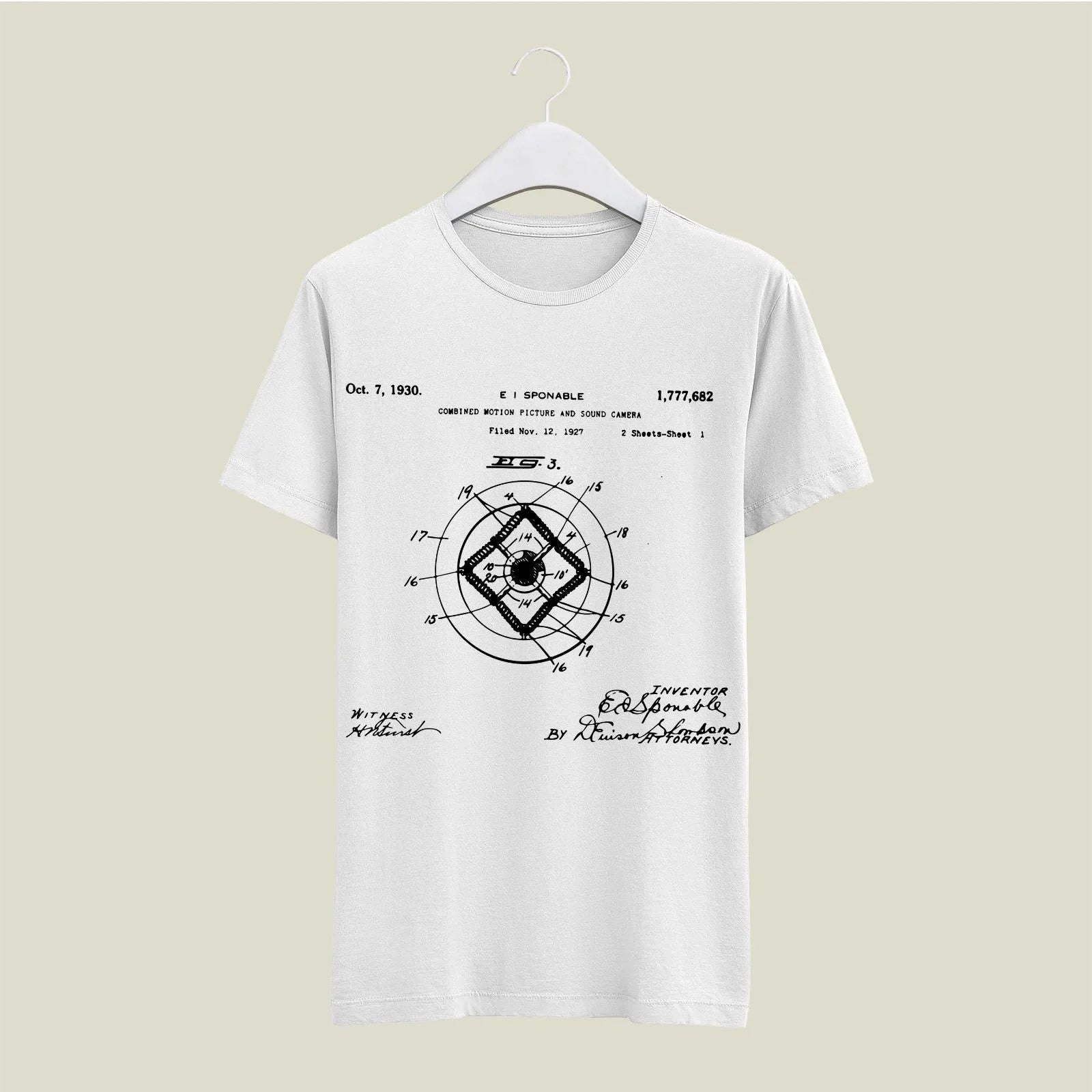 Camera Patent T-Shirt T-CMP134 Desichalchitra
