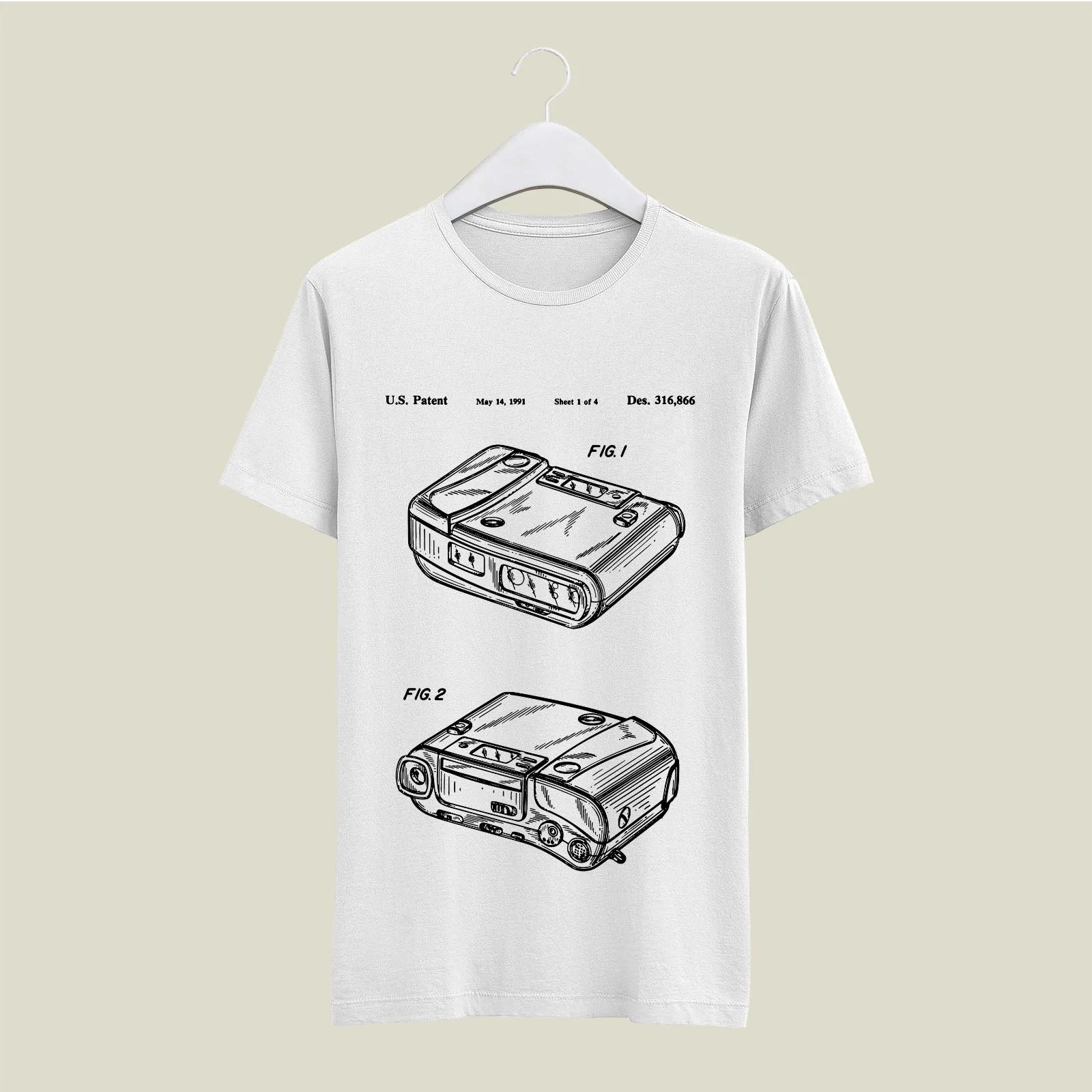 Camera Patent T-Shirt T-CMP140 Desichalchitra