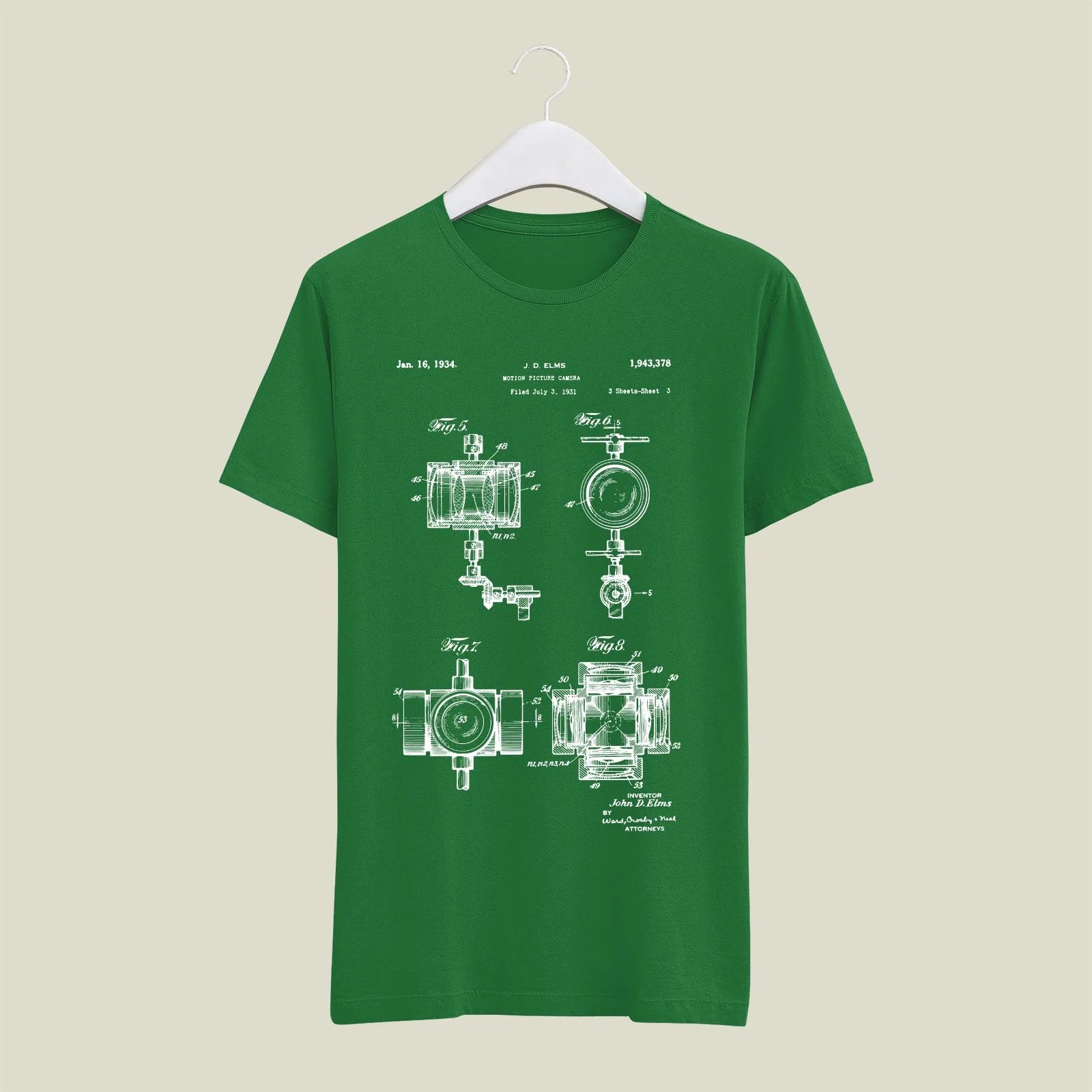 Camera Patent T-Shirt T-CMP15 Desichalchitra