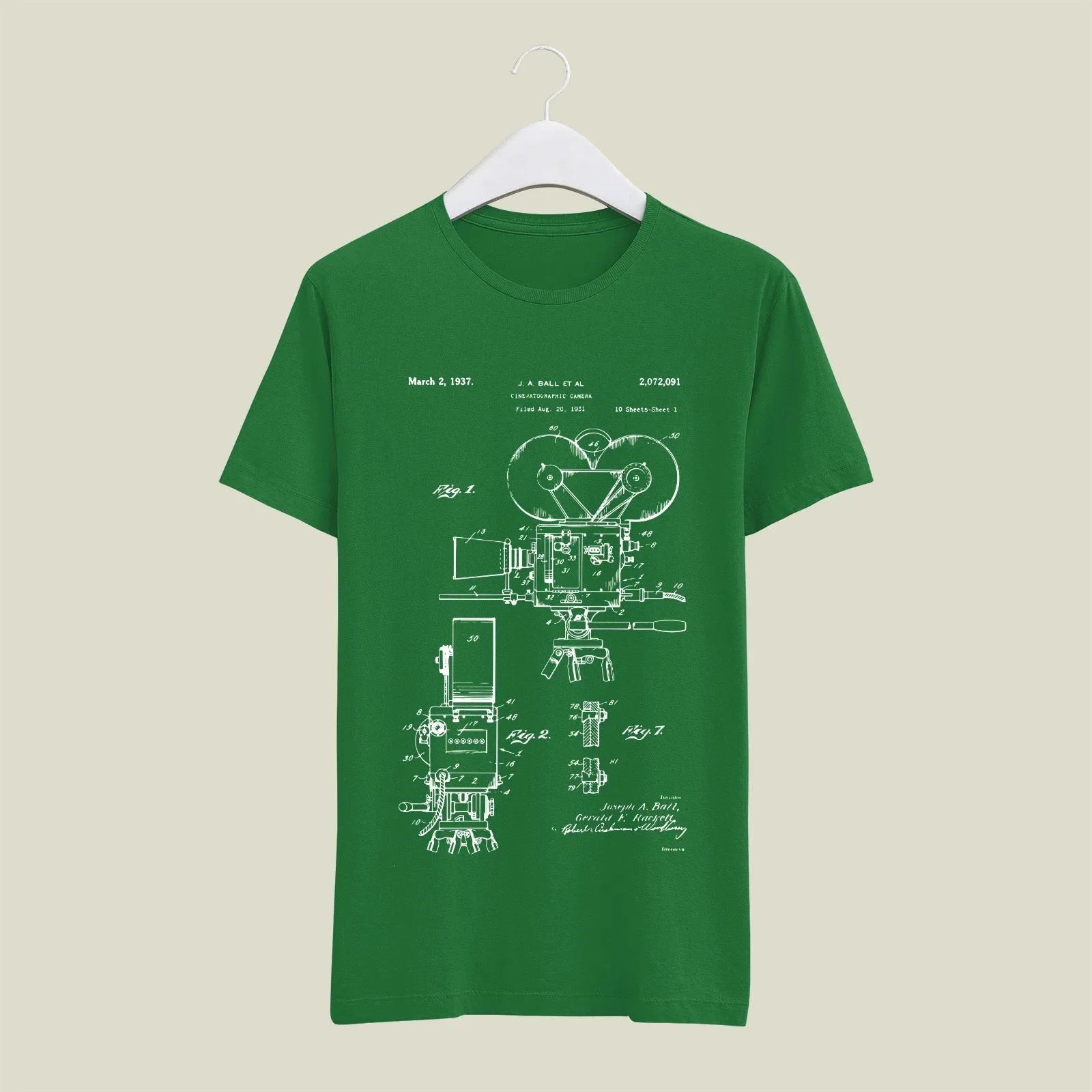 Camera Patent T-Shirt T-CMP74 Desichalchitra