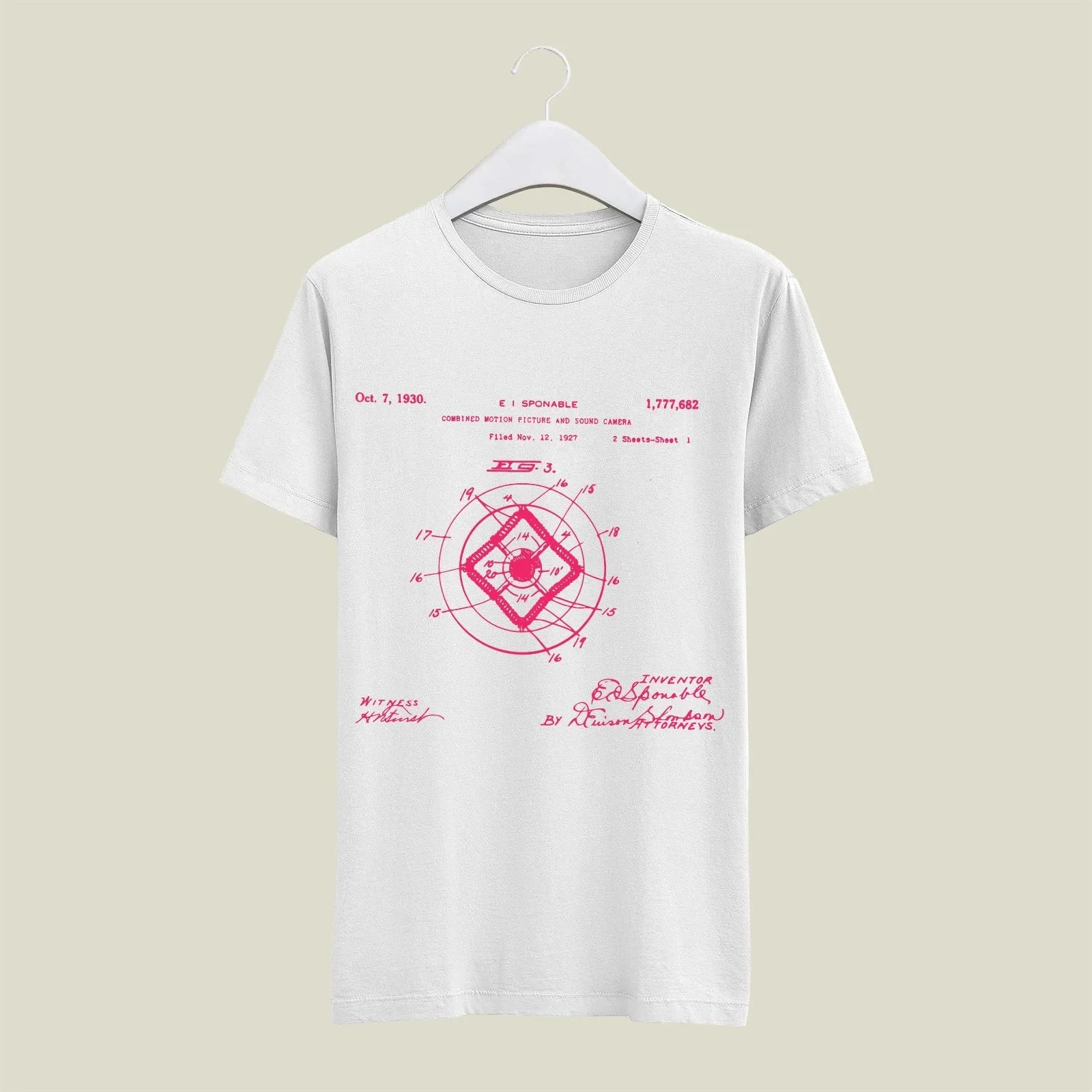 Camera Patent T-Shirt T-CMP48 Desichalchitra