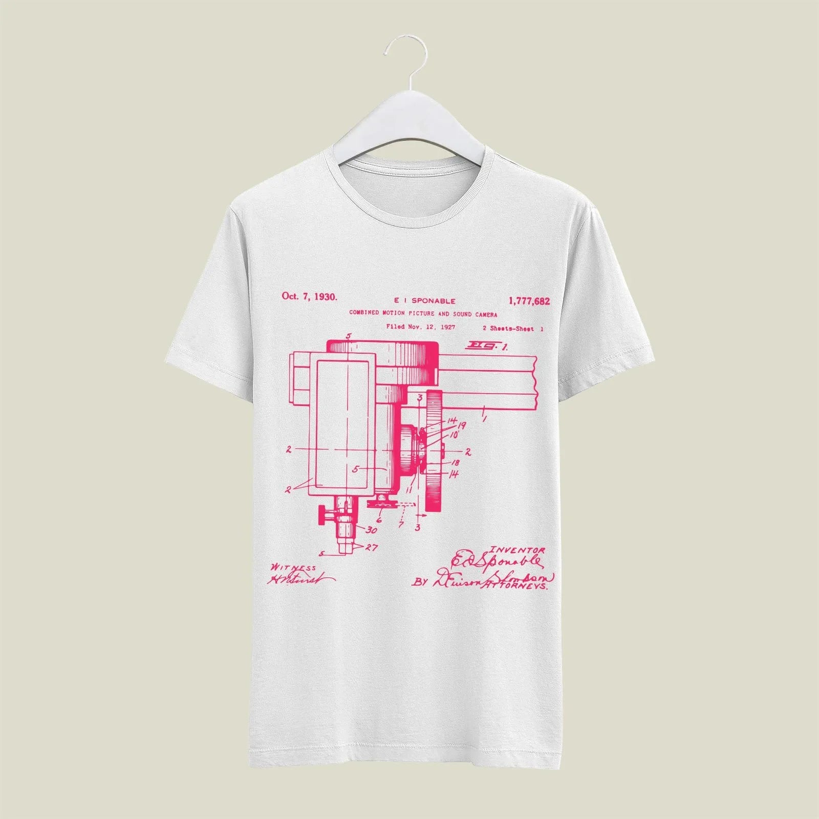 Camera Patent T-Shirt T-CMP69 Desichalchitra