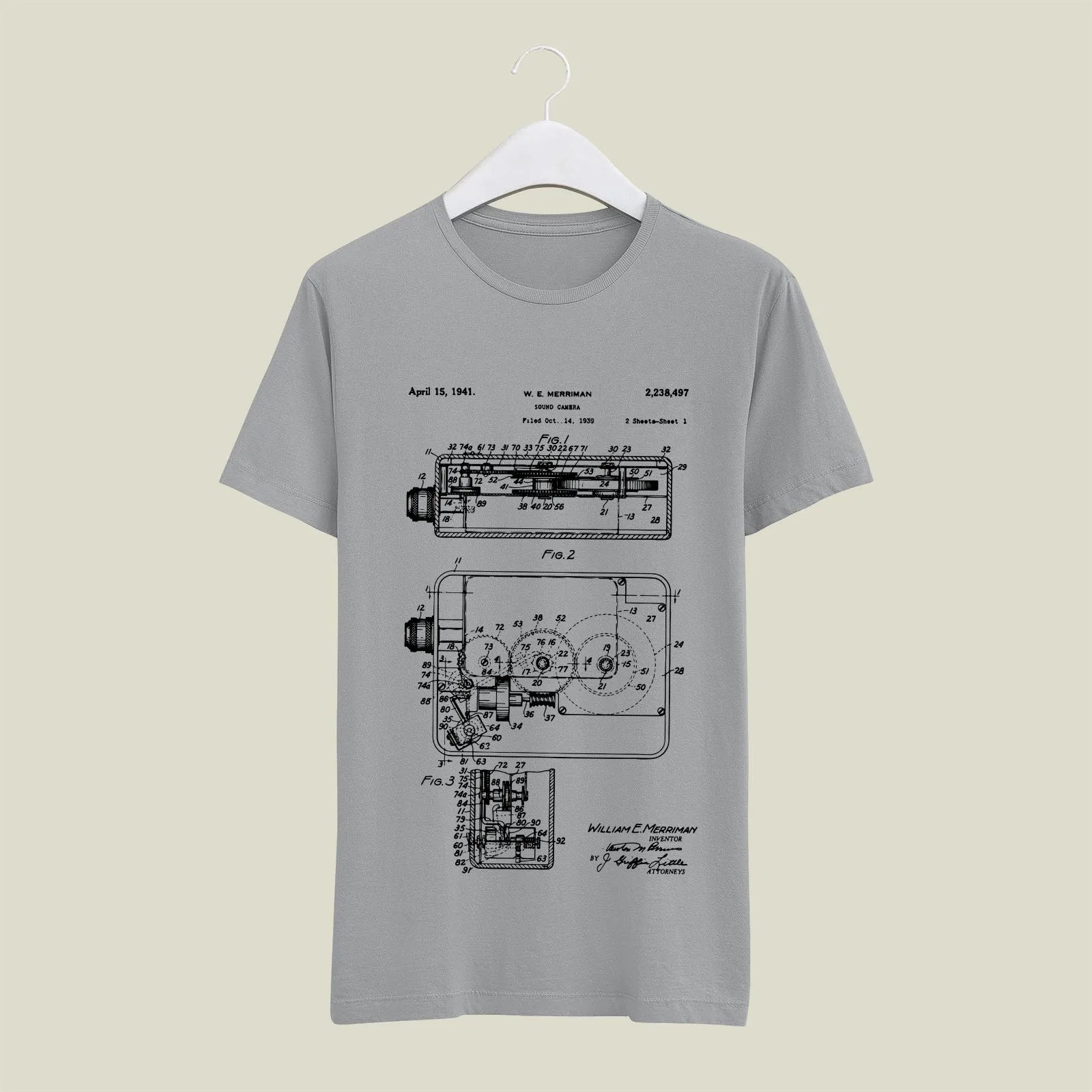 Camera Patent T-Shirt T-CMP35 Desichalchitra
