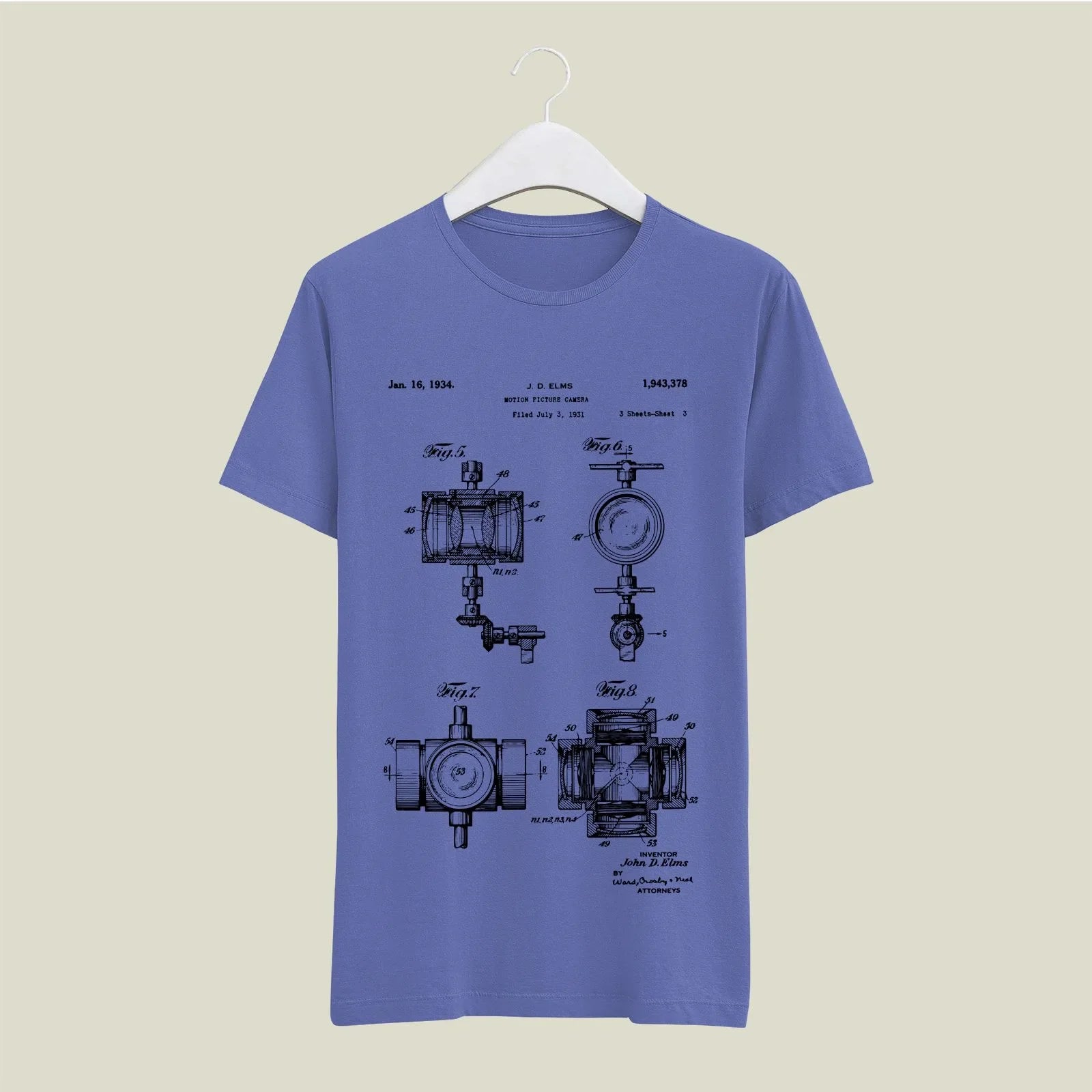 Camera Patent T-Shirt T-CMP123 Desichalchitra