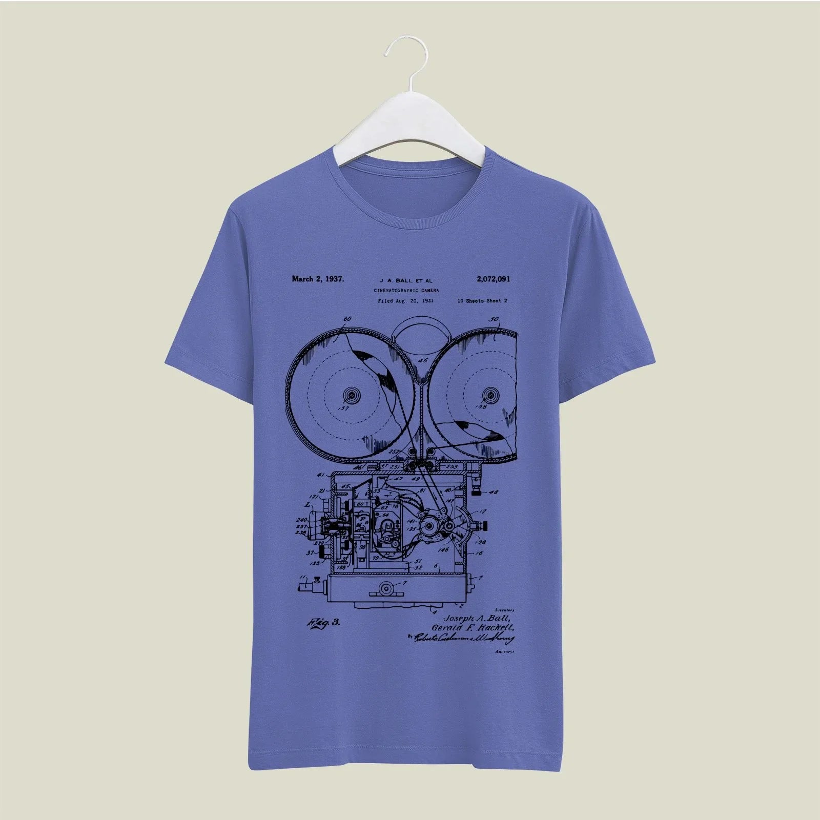 Camera Patent T-Shirt T-CMP125 Desichalchitra