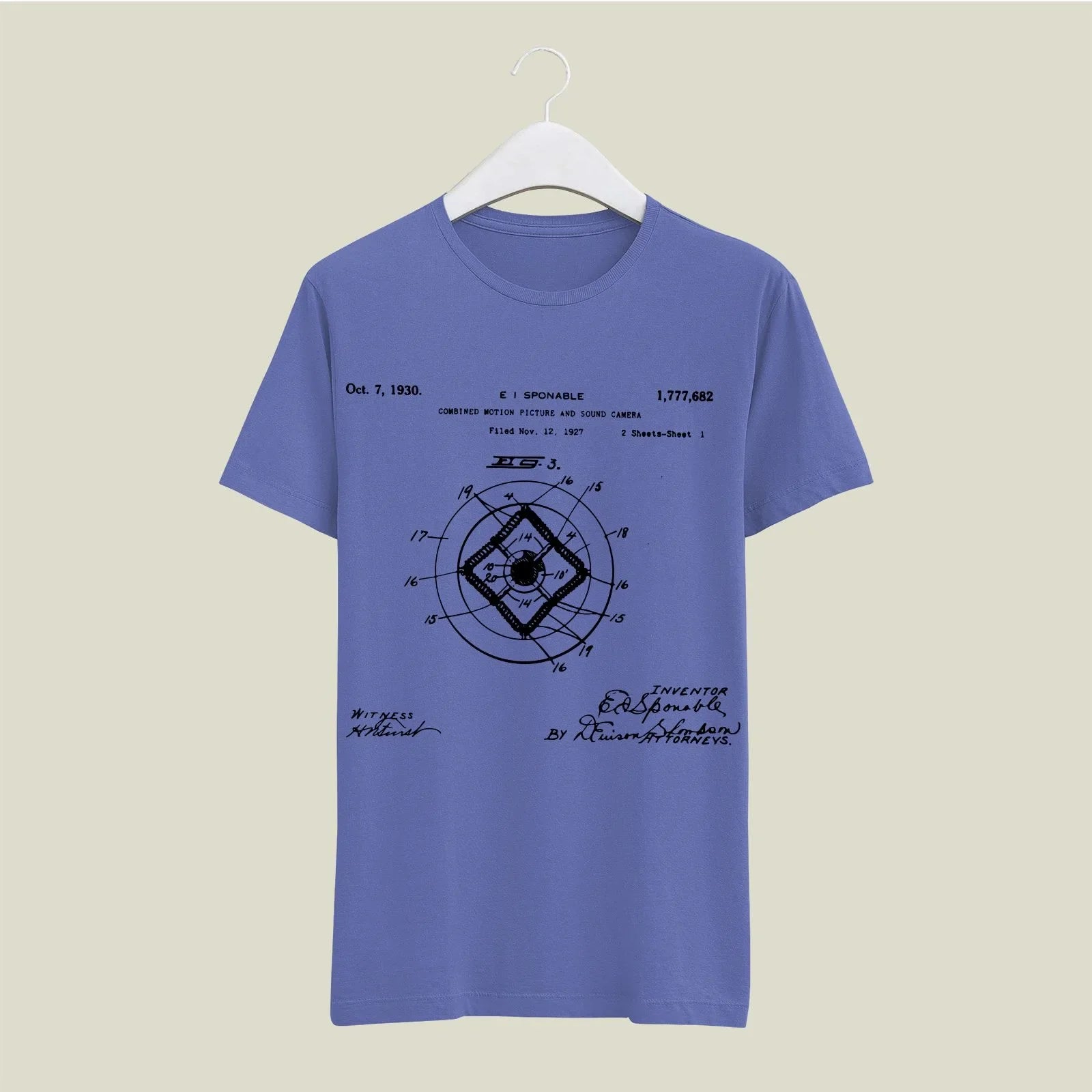 Camera Patent T-Shirt T-CMP134 Desichalchitra