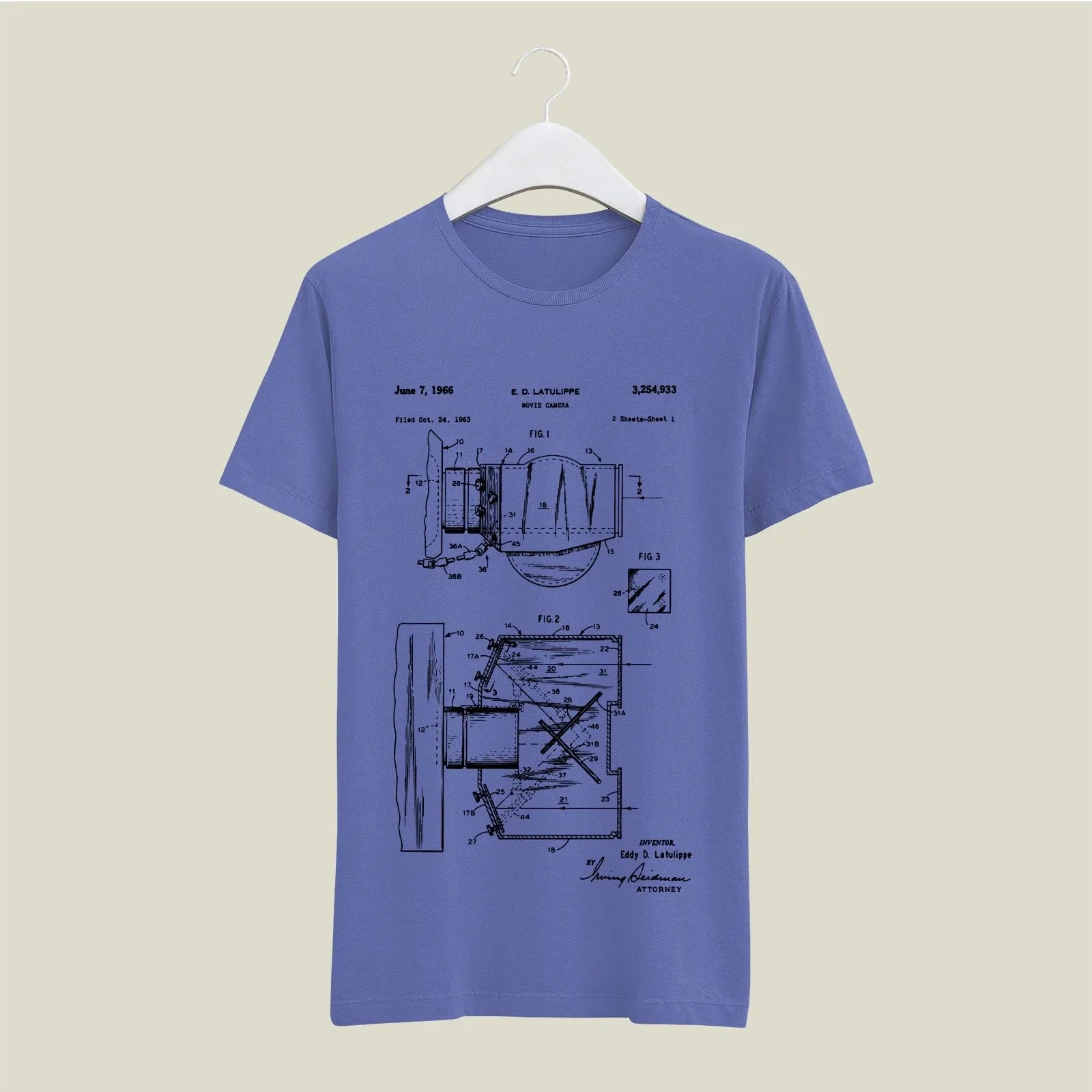 Camera Patent T-Shirt T-CMP136 Desichalchitra