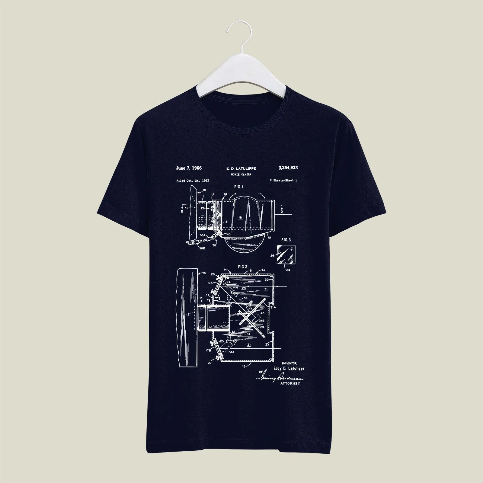 Camera Patent T-Shirt T-CMP5 Desichalchitra
