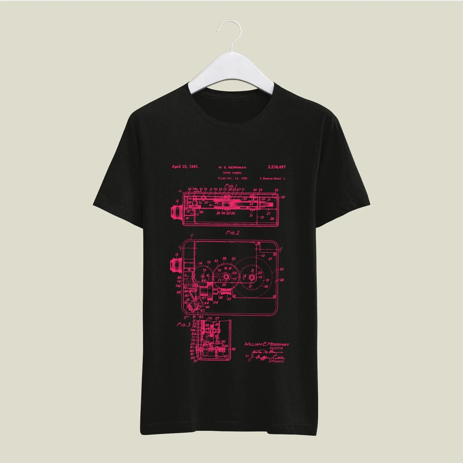 Camera Patent T-Shirt T-CMP126 Desichalchitra