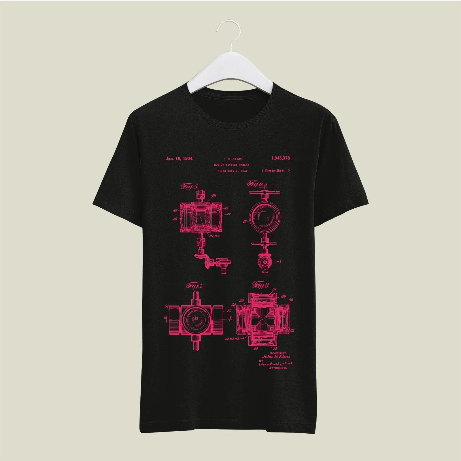 Camera Patent T-Shirt T-CMP150 Desichalchitra