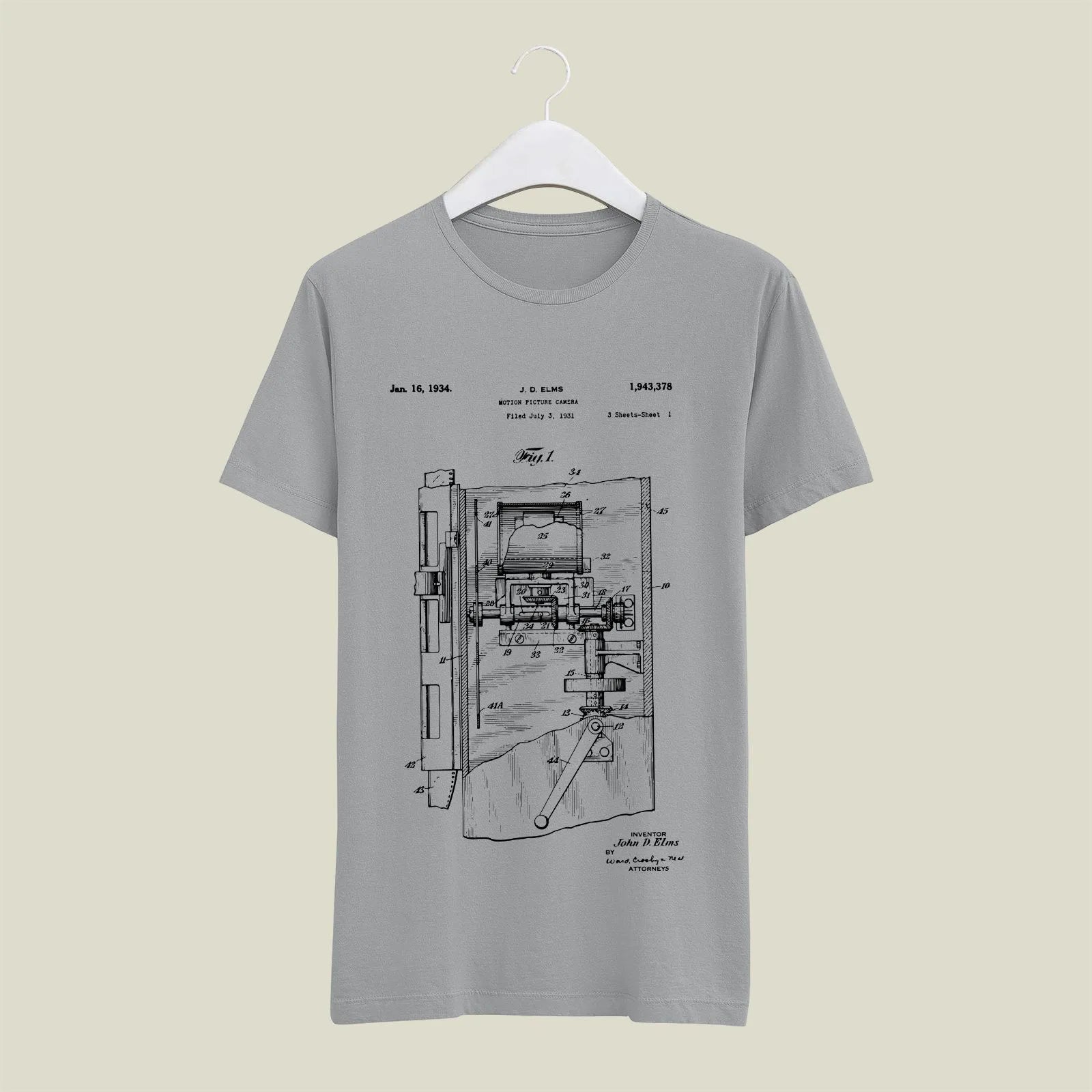Camera Patent T-Shirt T-CMP83 Desichalchitra