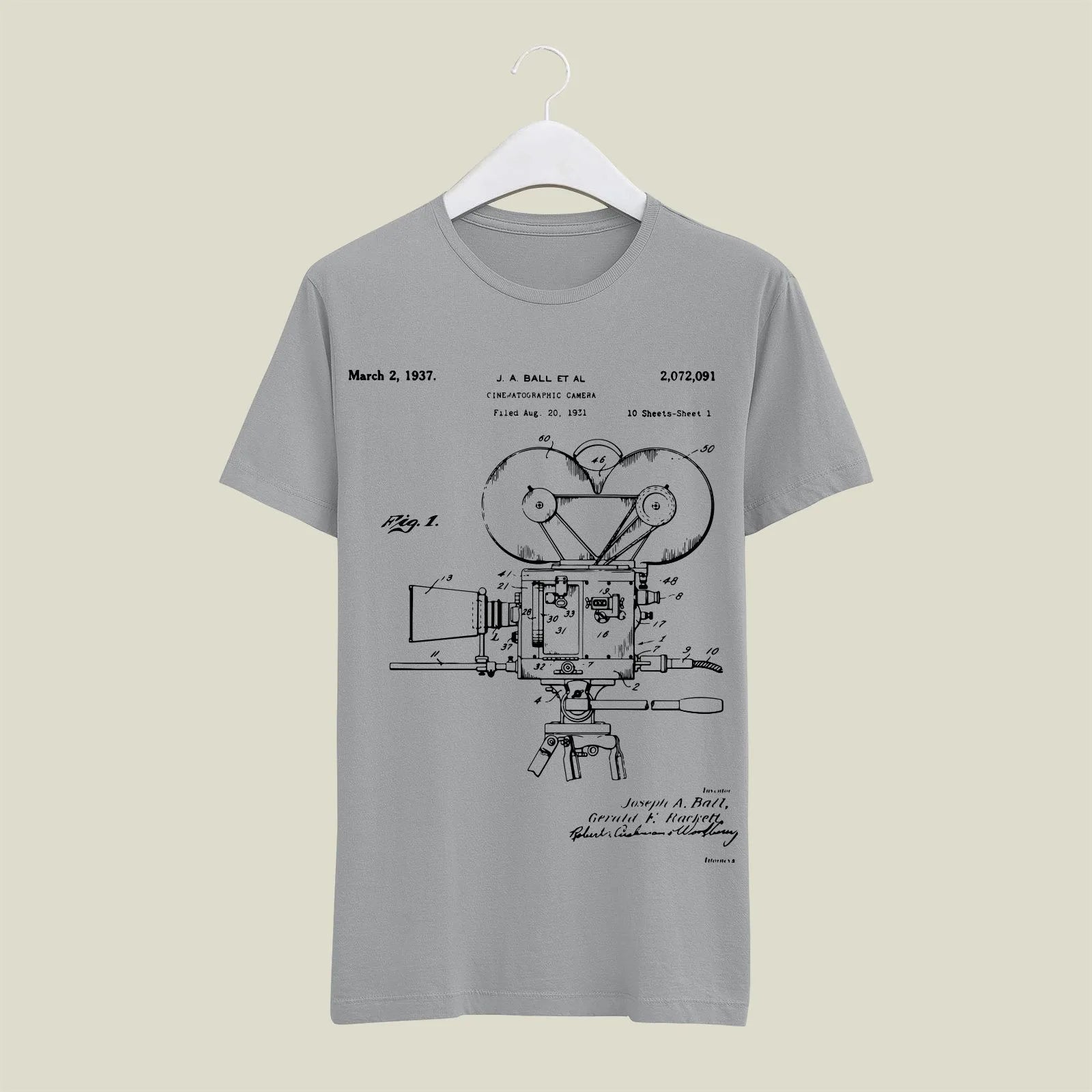 Camera Patent T-Shirt T-CMP87 Desichalchitra