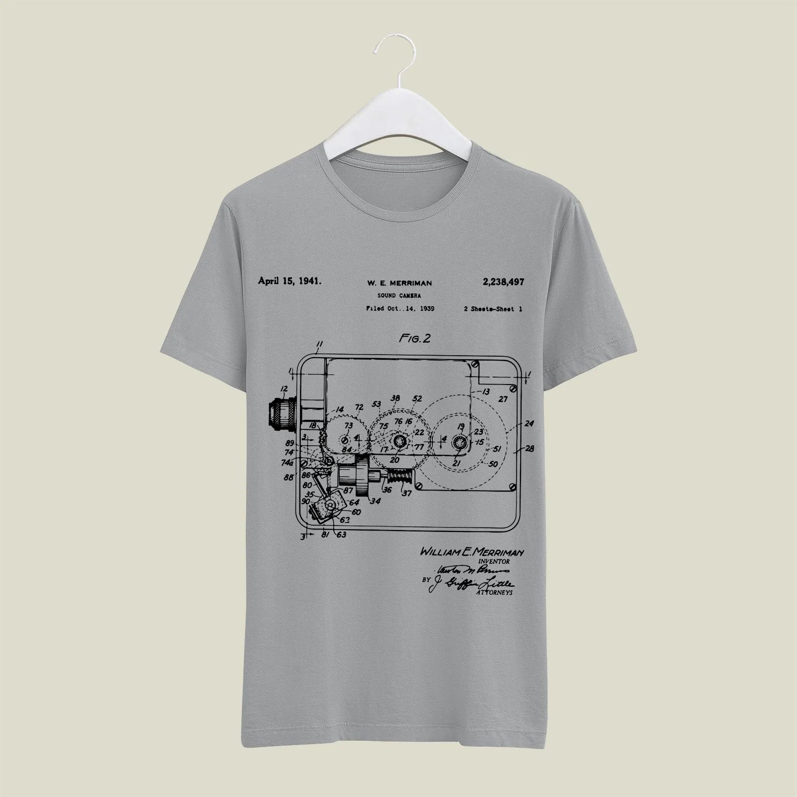 Camera Patent T-Shirt T-CMP92 Desichalchitra