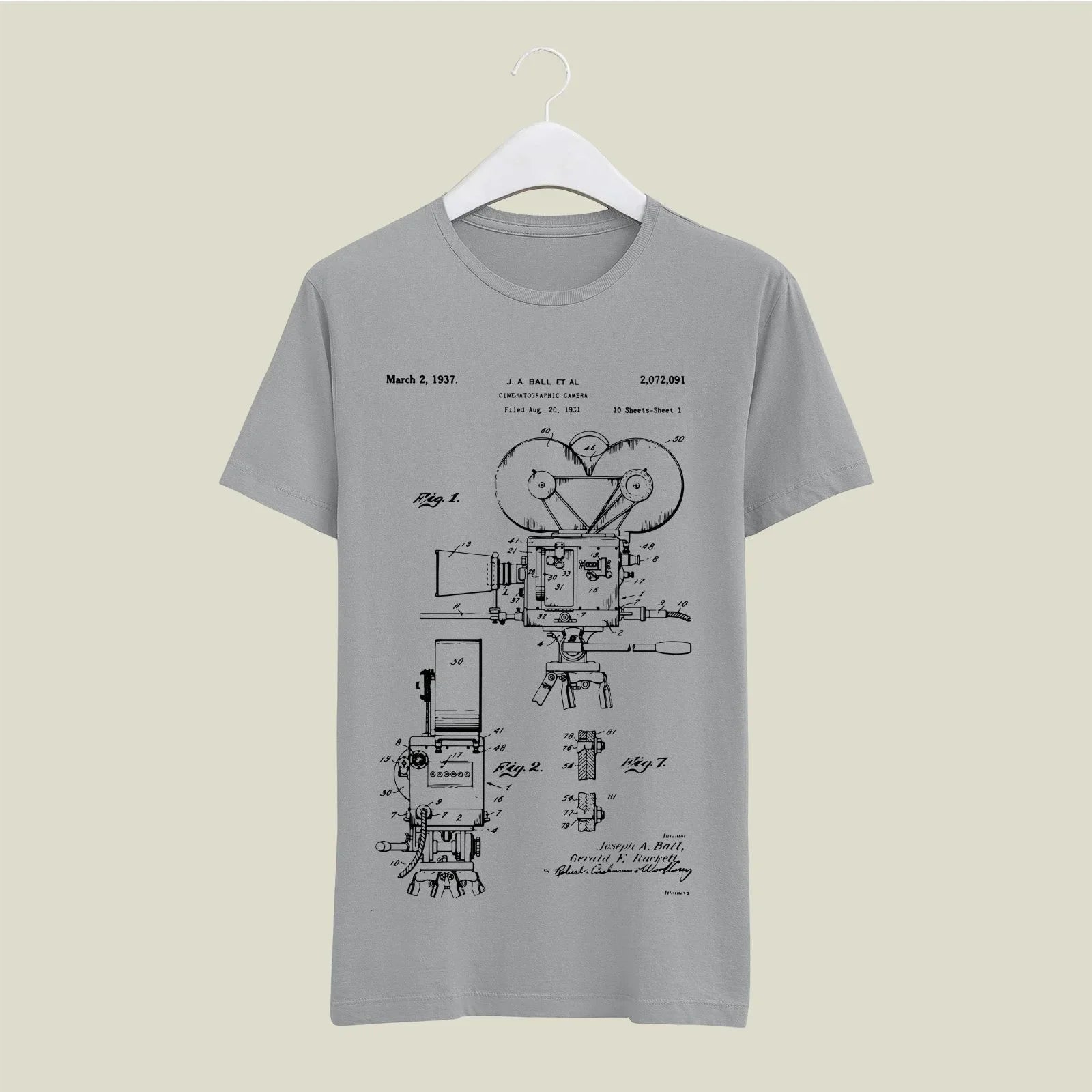 Camera Patent T-Shirt T-CMP103 Desichalchitra