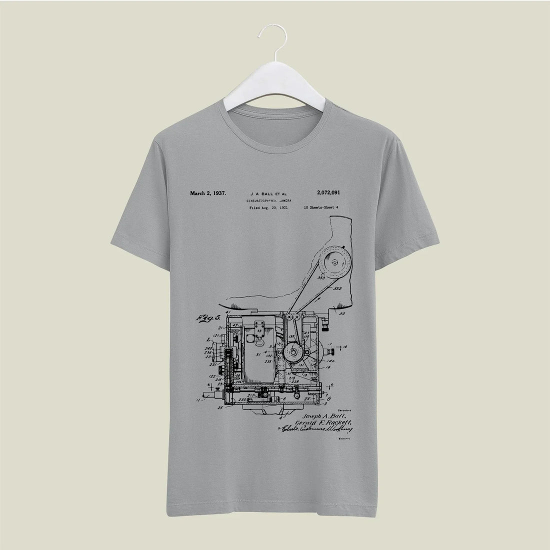 Camera Patent T-Shirt T-CMP108 Desichalchitra