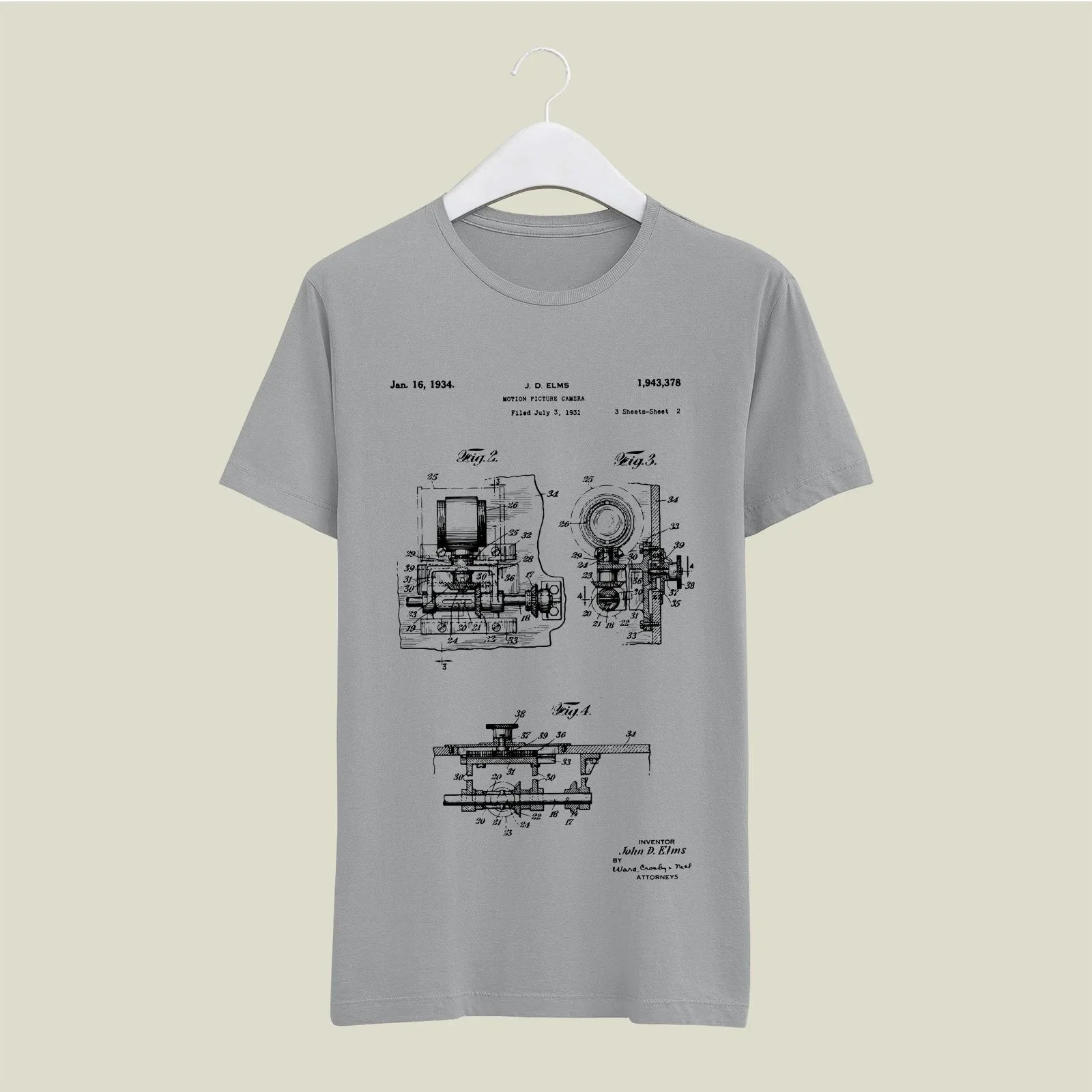 Camera Patent T-Shirt T-CMP115 Desichalchitra