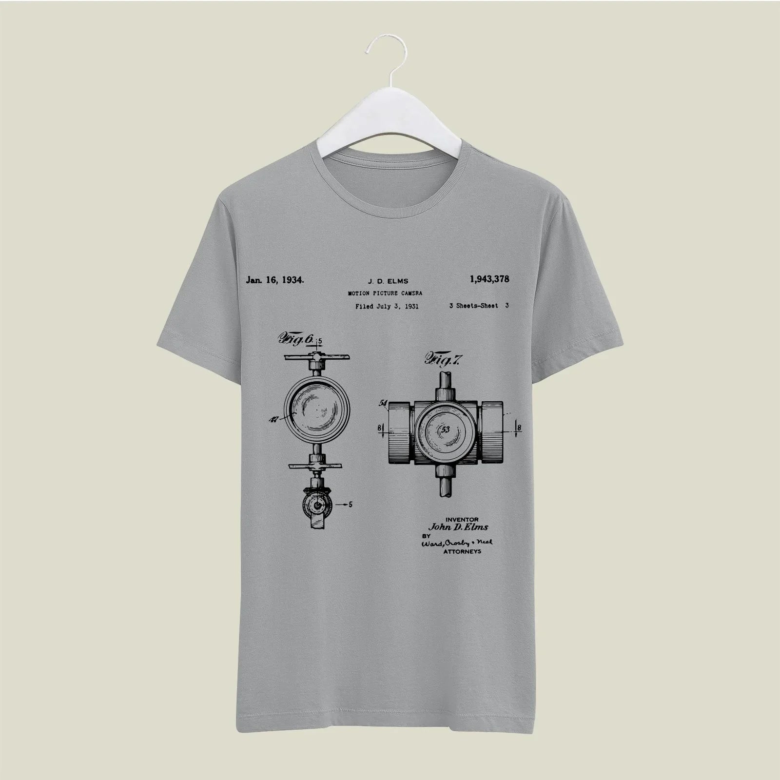 Camera Patent T-Shirt T-CMP118 Desichalchitra