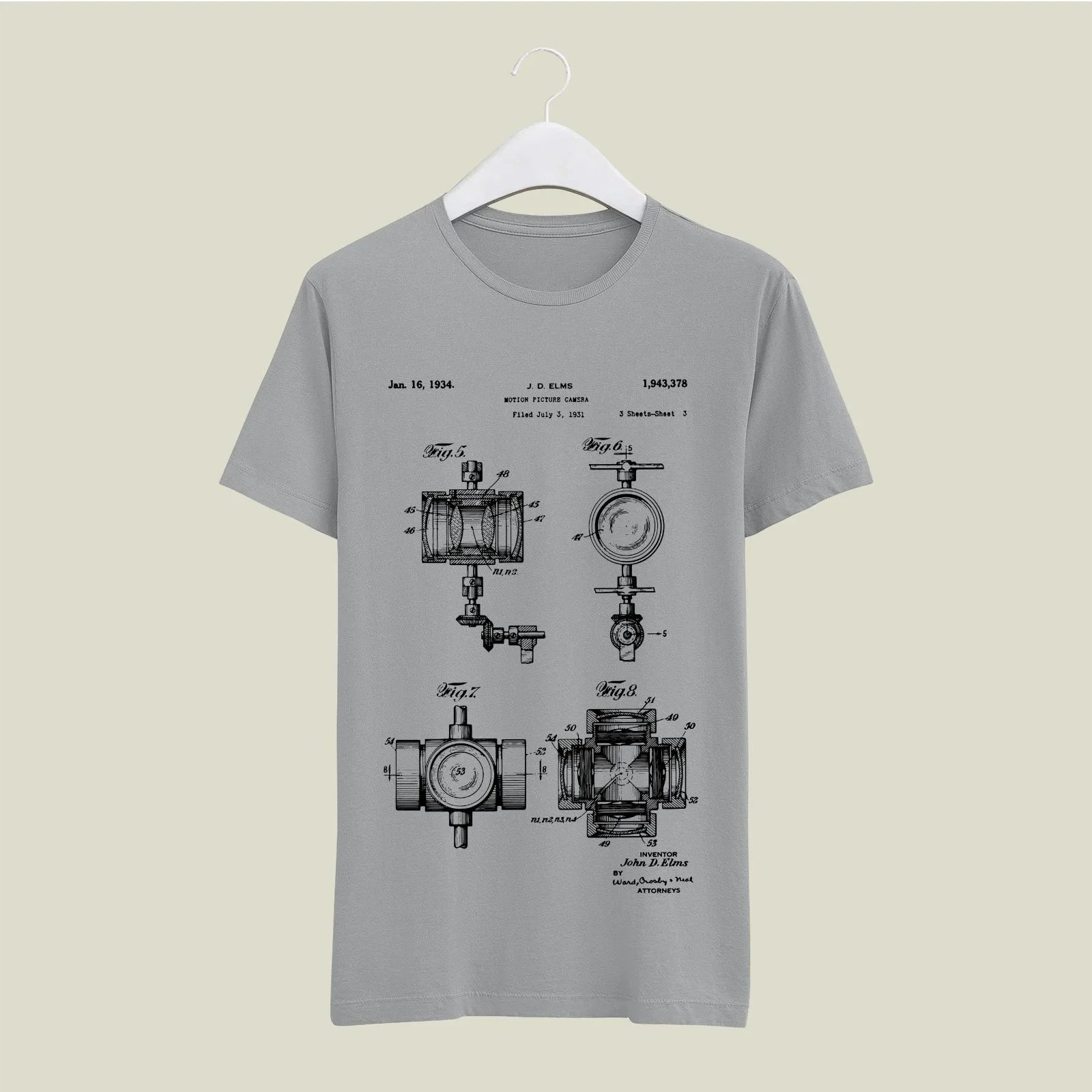 Camera Patent T-Shirt T-CMP123 Desichalchitra