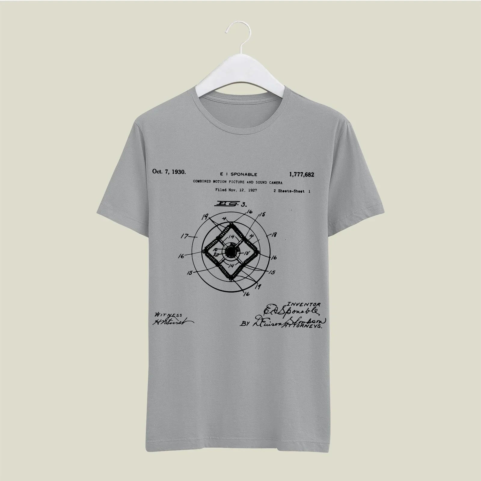 Camera Patent T-Shirt T-CMP134 Desichalchitra