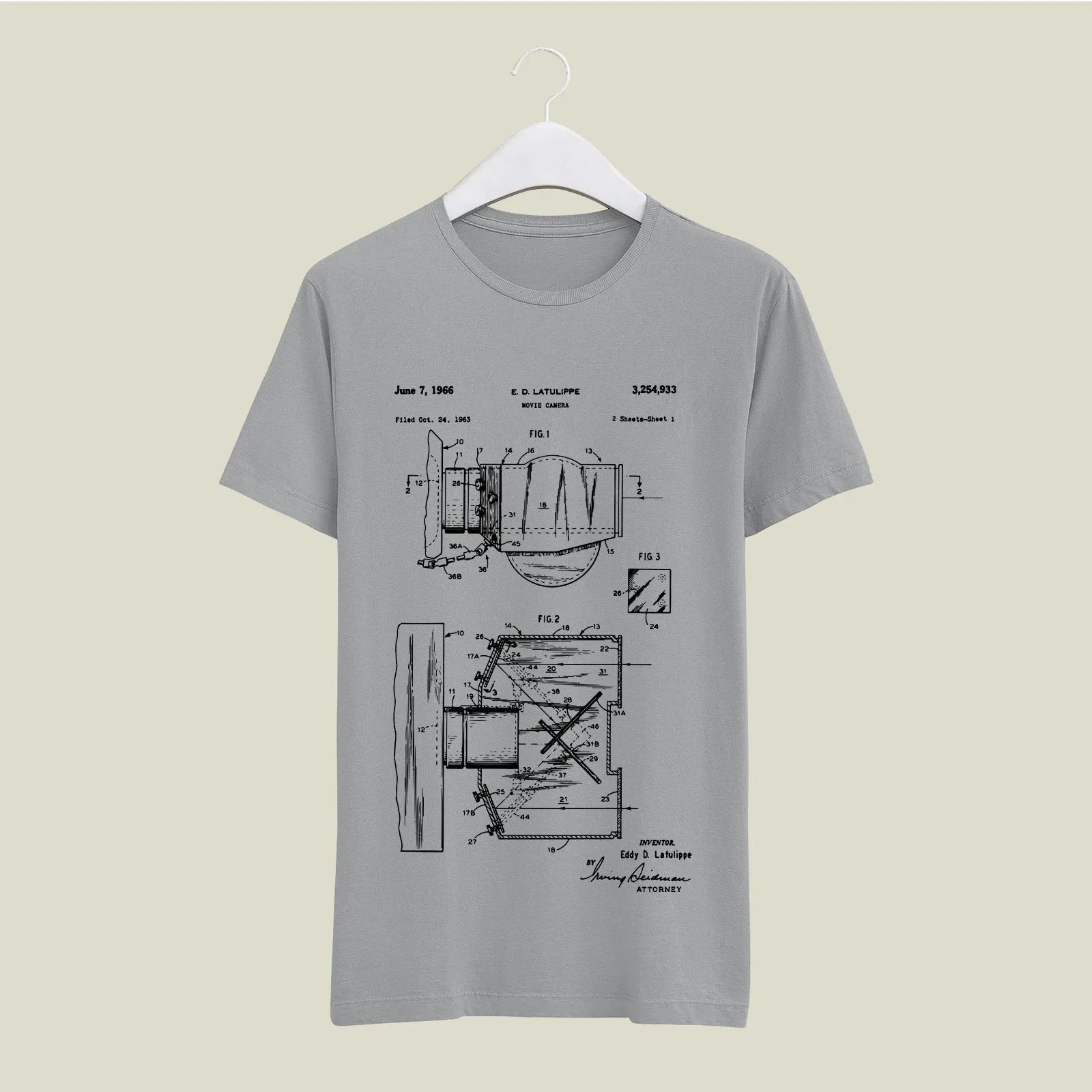 Camera Patent T-Shirt T-CMP136 Desichalchitra
